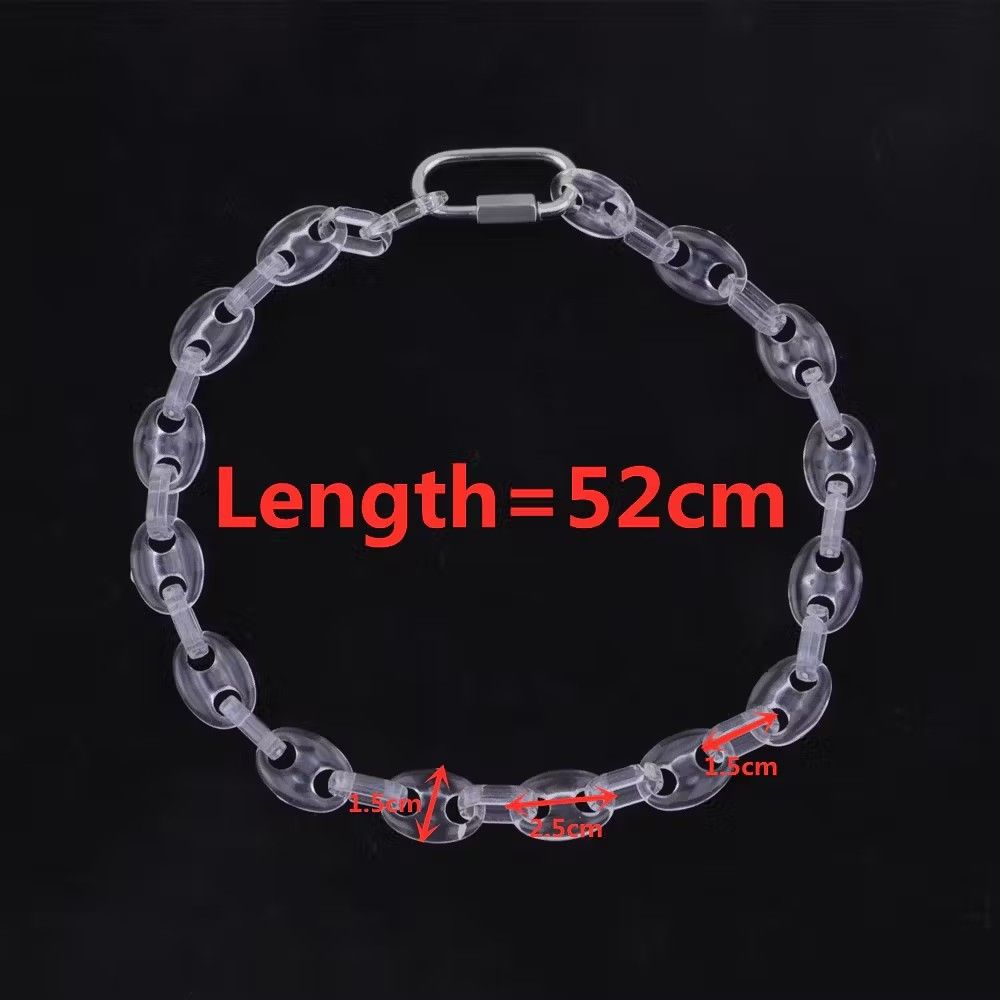 Jewelry Transparent Chain Lock Necklace Size ONE SIZE - 3 Thumbnail