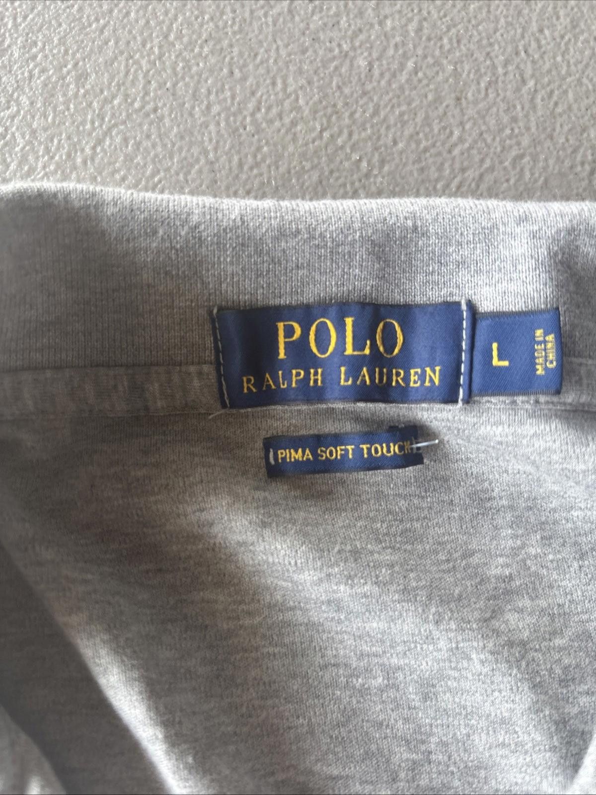 Polo Ralph Lauren Polo Ralph Lauren VTG Gray Polo Shirt Men Large Vintage Size US L / EU 52-54 / 3 - 2 Thumbnail
