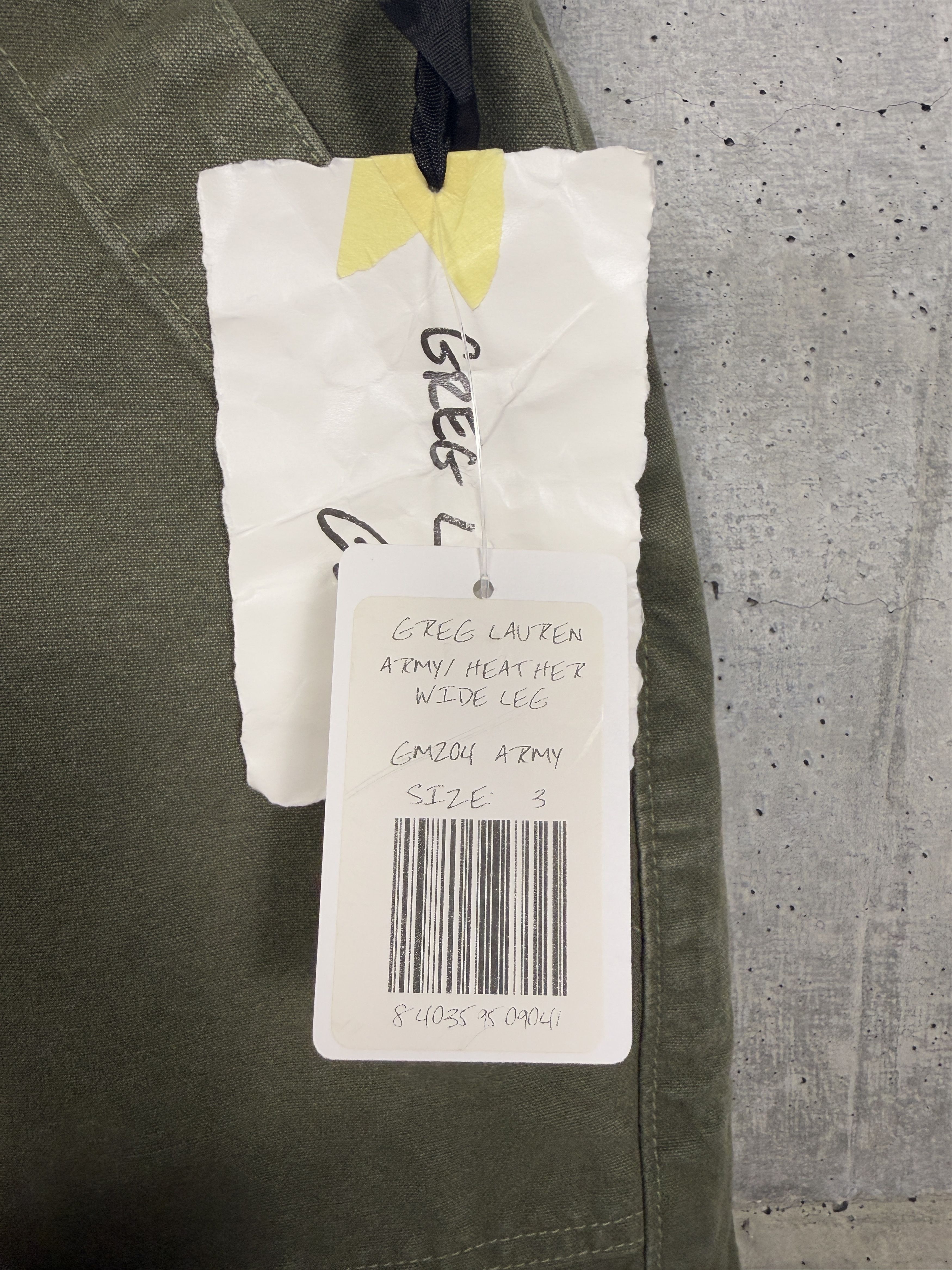 Greg Lauren Greg Lauren Army/ Heather Wide Leg Pants Size US 34 / EU 50 - 10 Thumbnail