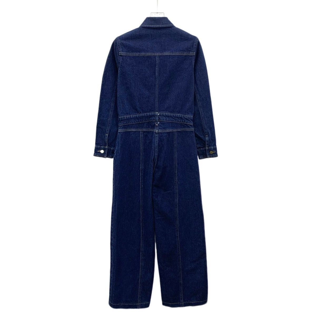 Frame FRAME Dark Lapel Long Sleeve Denim Jumpsuit K26WX Size 26" / US 2 / IT 38 - 2 Thumbnail