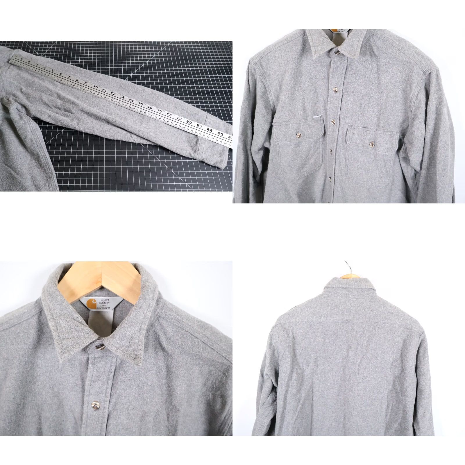 Carhartt VINTAGE Carhartt Shirt Mens XL Gray 90s Flannel Men Rugged Outdoor Wear Workwear VTG Size US XL / EU 56 / 4 - 8 Thumbnail