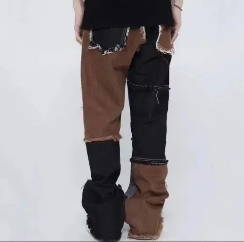 Japanese Brand Patchwork street pants Size US 34 / EU 50 - 4 Thumbnail