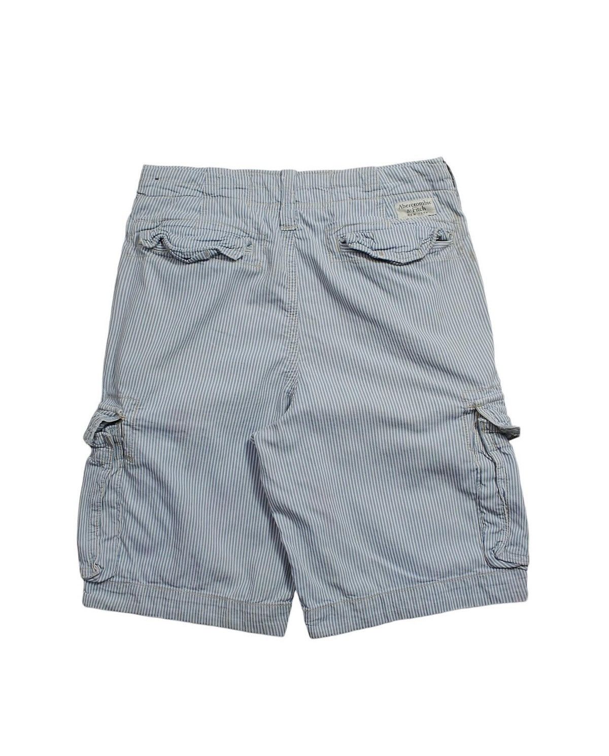 Abercrombie & Fitch × Designer × Vintage 2000S ABERCROMBIE & FITCH STRIPES HEAVY CARGO SHORTS Size US 30 / EU 46 - 2 Thumbnail