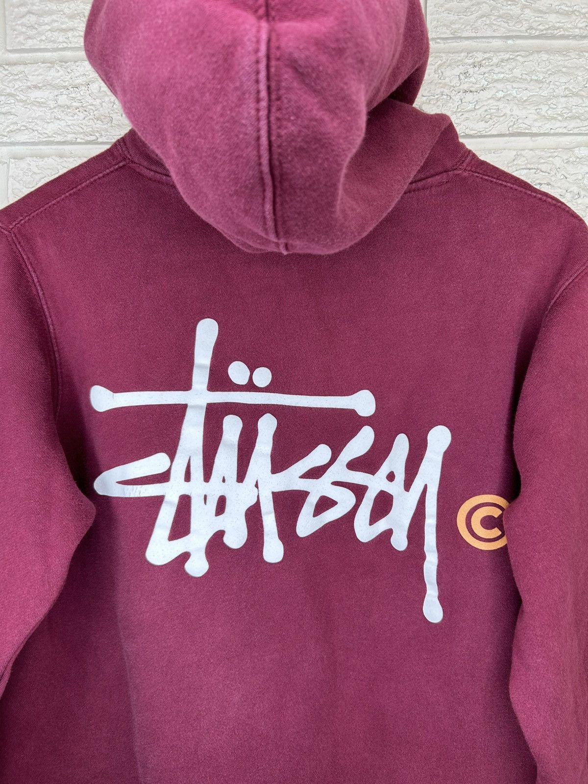 Stussy Stussy Maroon Basic C Pullover Logo Hoodie Size US S / EU 44-46 / 1 - 7 Thumbnail