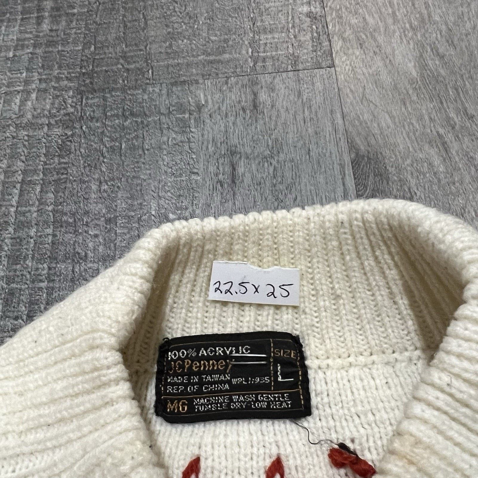 Vintage VTG 70s 80s JCPenney Acrylic Fair Isle Pull Over Sweater L Size US L / EU 52-54 / 3 - 5 Thumbnail