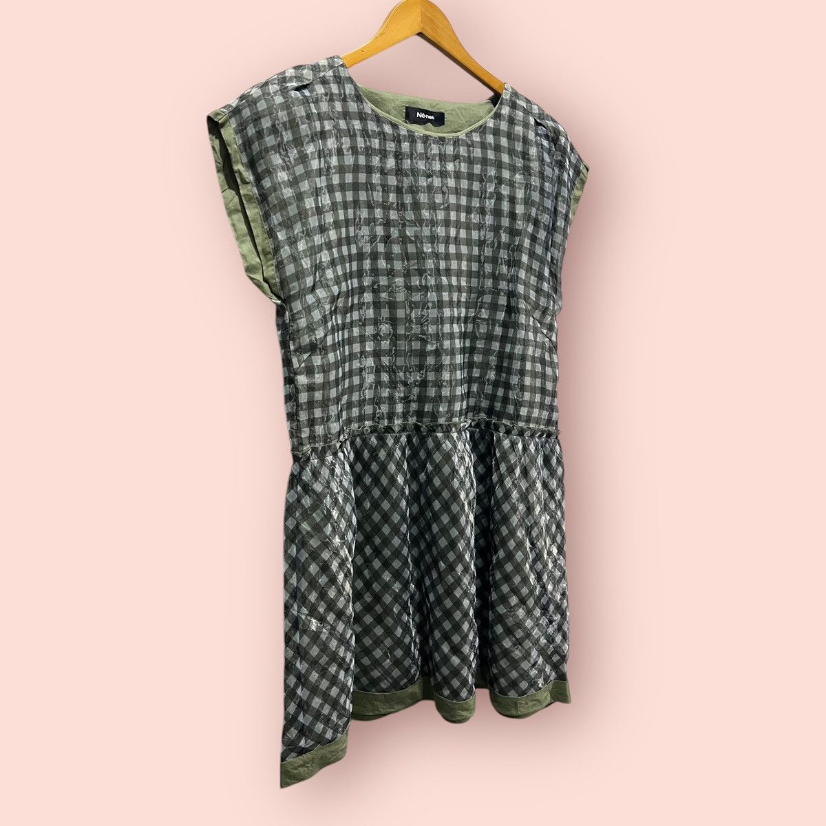 Issey Miyake × Ne-Net × Pleats Please Issey Miyake NE-NET BY ISSEY MIYAKE CHECKERED POP GOWN DRESS Size M / US 6-8 / IT 42-44 - 2 Thumbnail