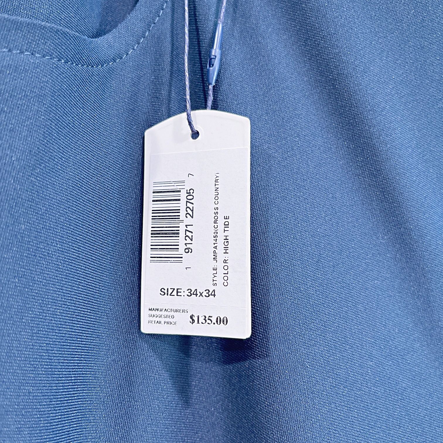 johnnie-O Johnnie O Cross Country Performance Pants Blue Mens 34x34 Size US 34 / EU 50 - 3 Thumbnail