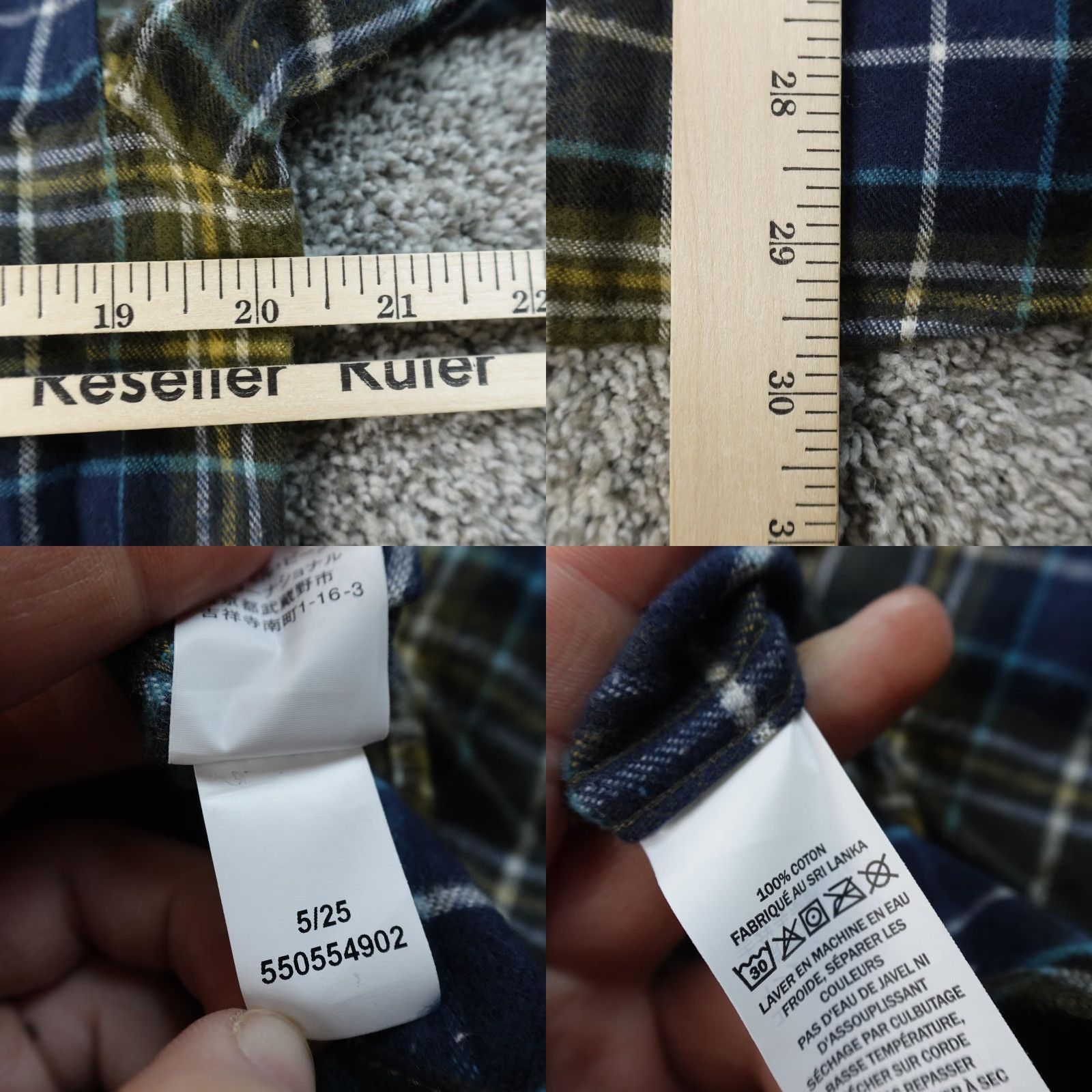 Vintage LL Bean Shirt Mens S Blue Scotch Plaid Flannel Button Up Long Sleeve Hiking Casual Winter Size US S / EU 44-46 / 1 - 8 Thumbnail