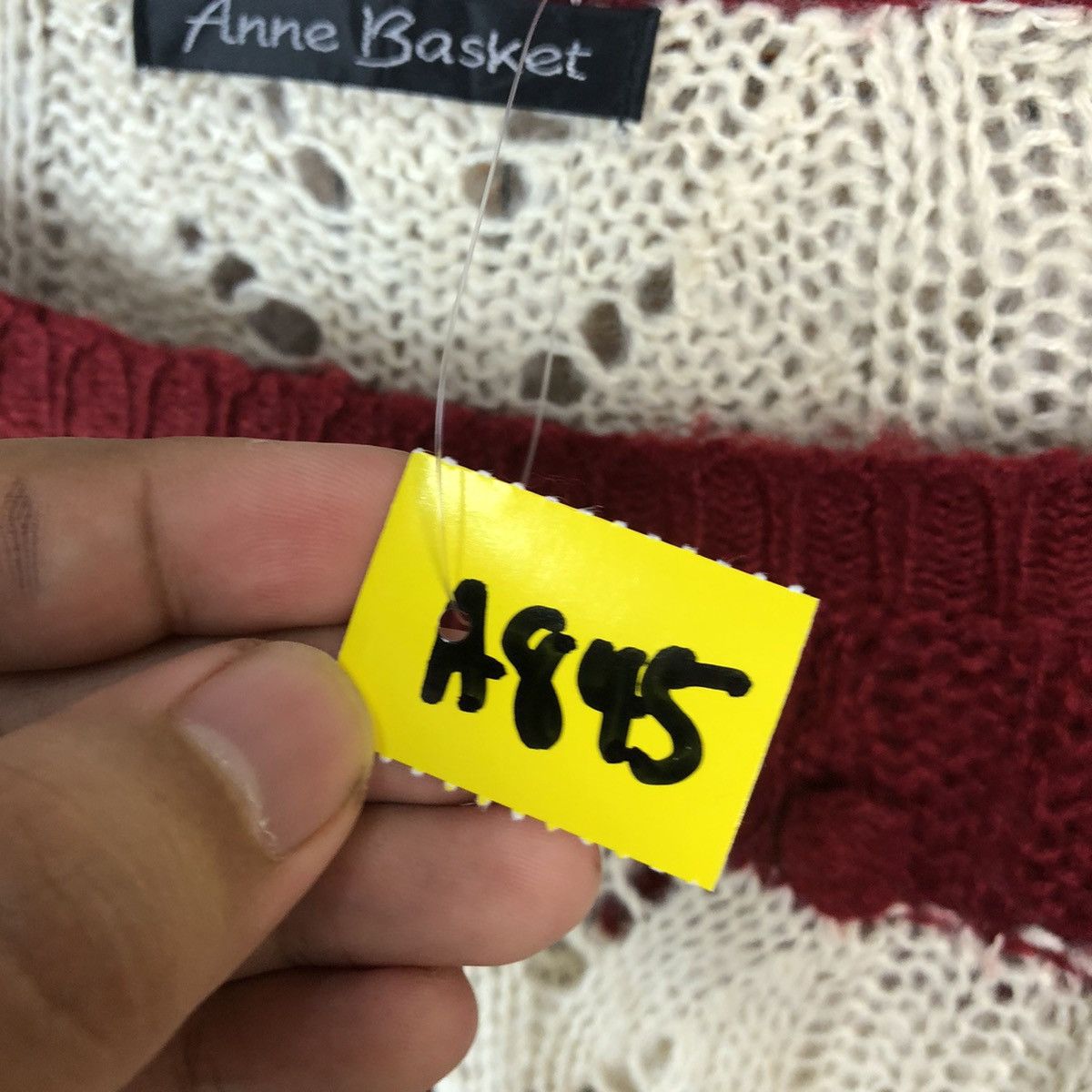Homespun Knitwear × Japanese Brand × Solid and Striped Anne Basket Stripe Red Knitwear #A845 Size M / US 6-8 / IT 42-44 - 11 Thumbnail