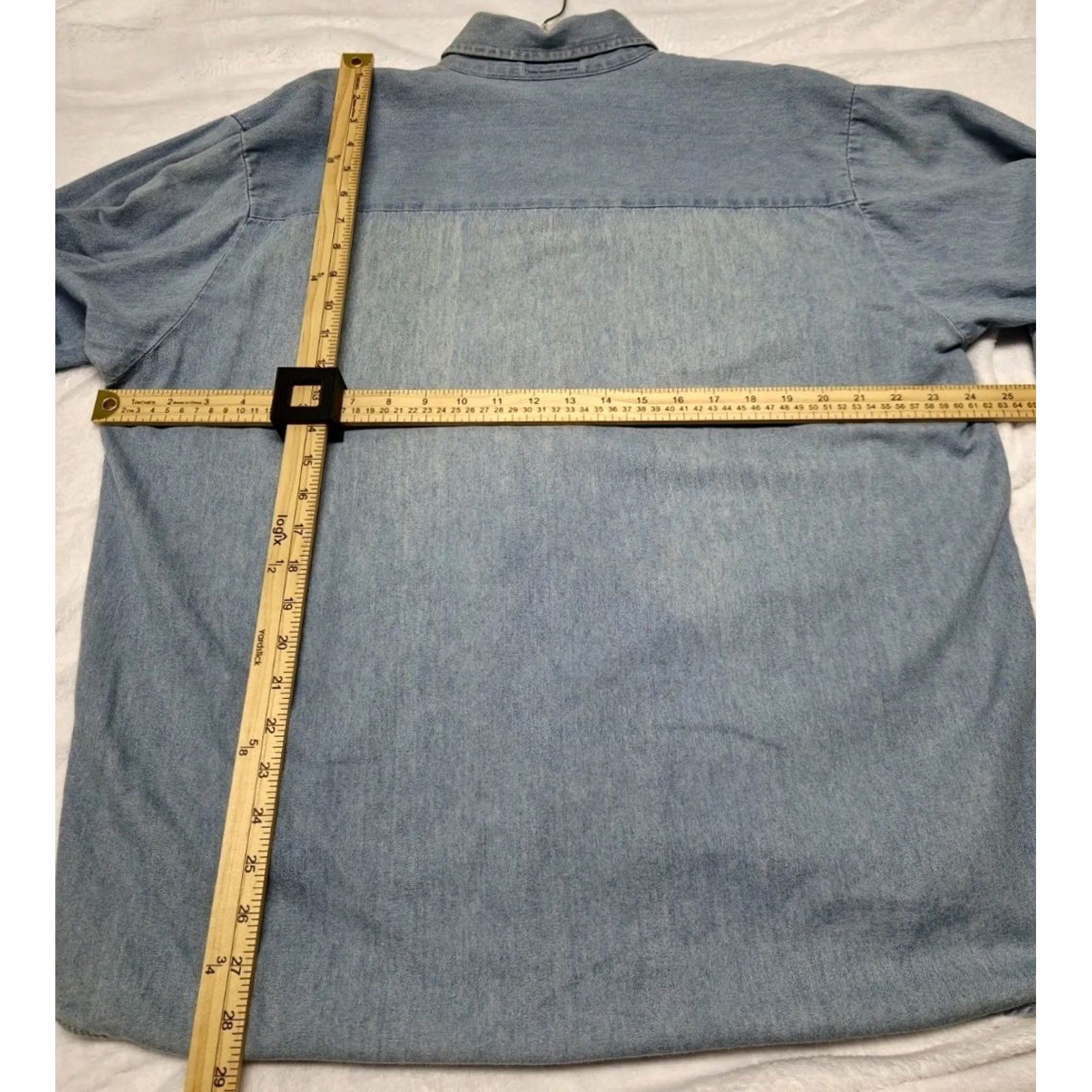 Denime VINTAGE Texas Longhorns Denim Button Down Shirt Mens L Blue 90s Solare Sport Button-Up Embroidered Longhorn Country 1990s Size US L / EU 52-54 / 3 - 7 Thumbnail