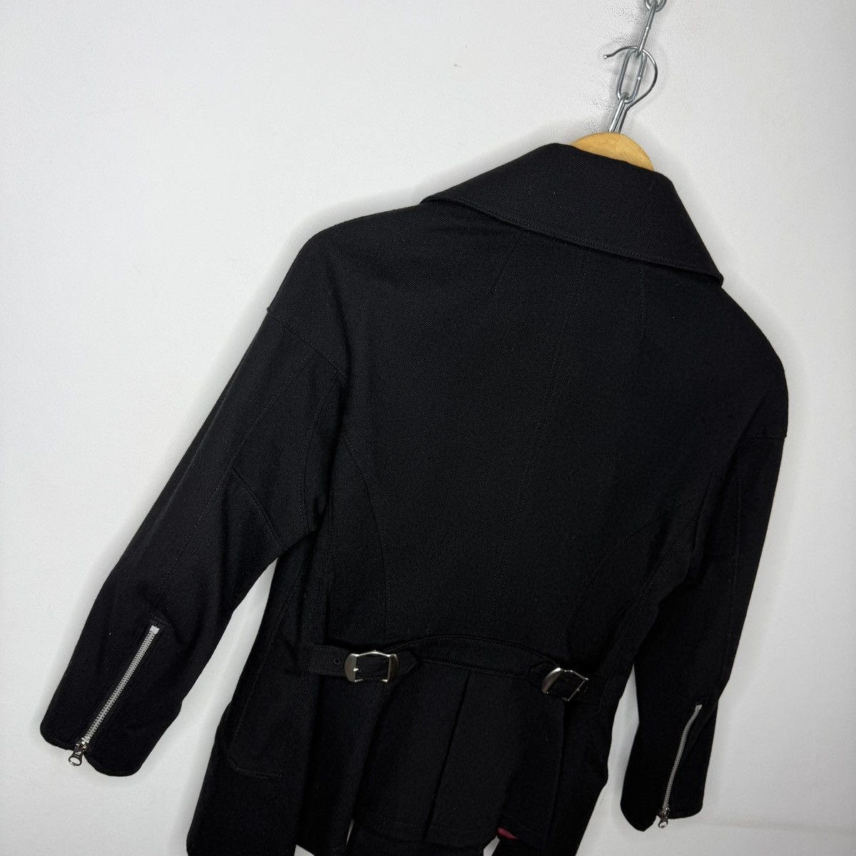Comme des Garcons JUNYA WATANABE COMME des GARCONS Riders Jacket Black Wool Size M / US 6-8 / IT 42-44 - 11 Thumbnail