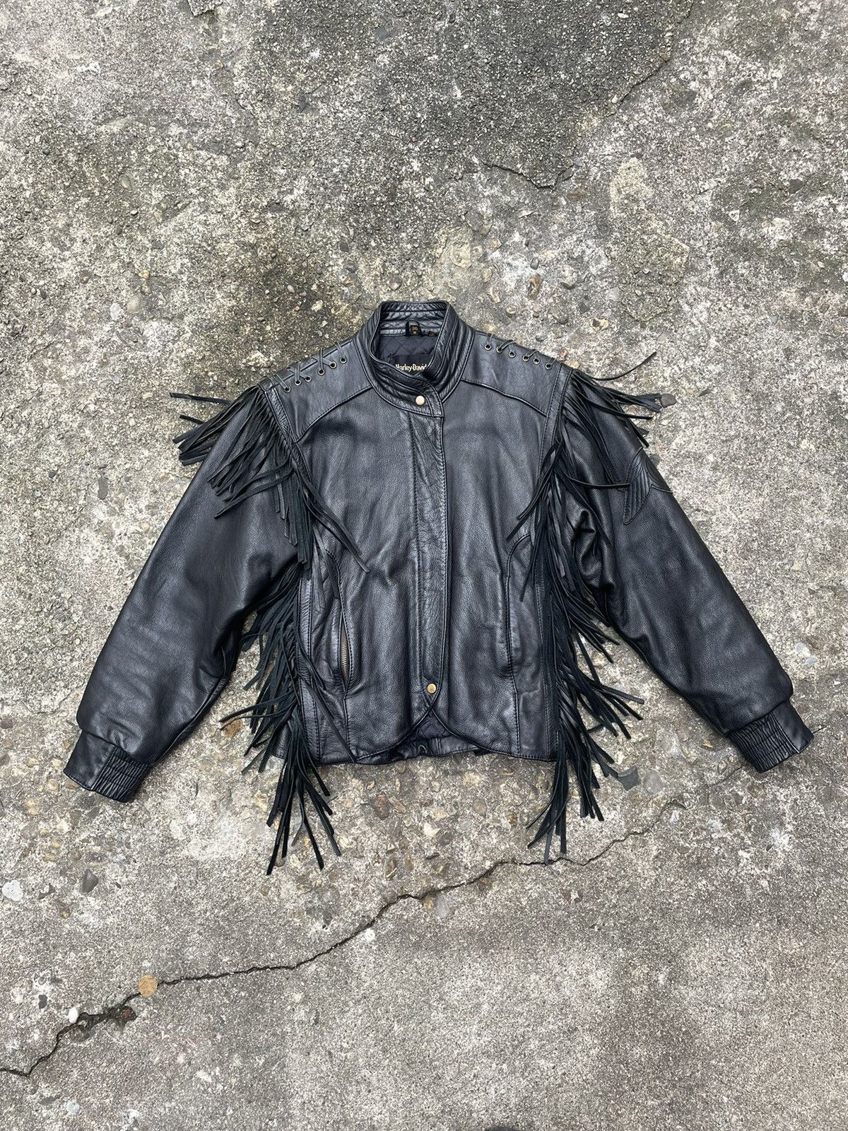 Vintage Fringed outlet Leather Jacket