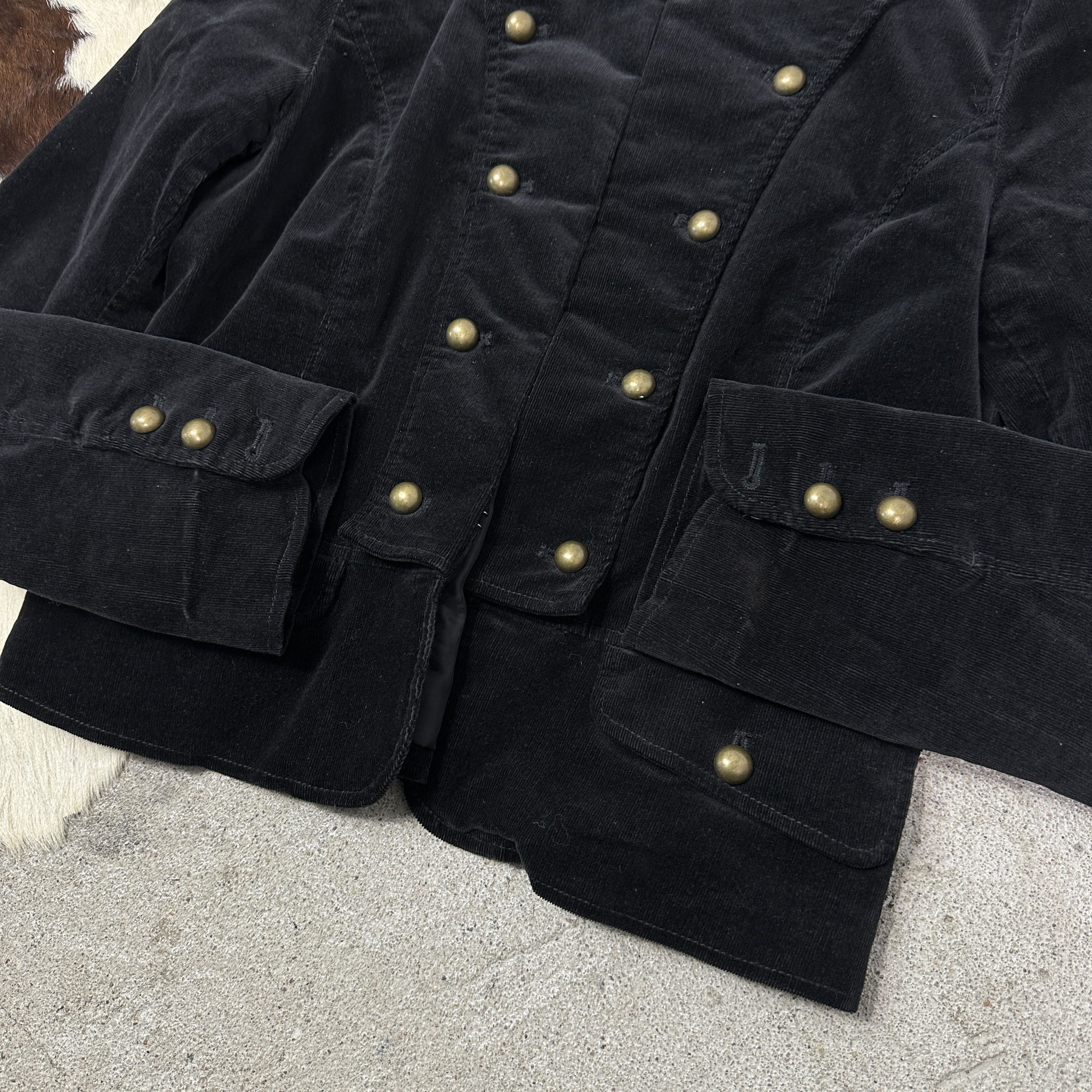 Vintage Vintage Avant Garde Velvet Military Styled Jacket Y2K Size M / US 6-8 / IT 42-44 - 4 Thumbnail