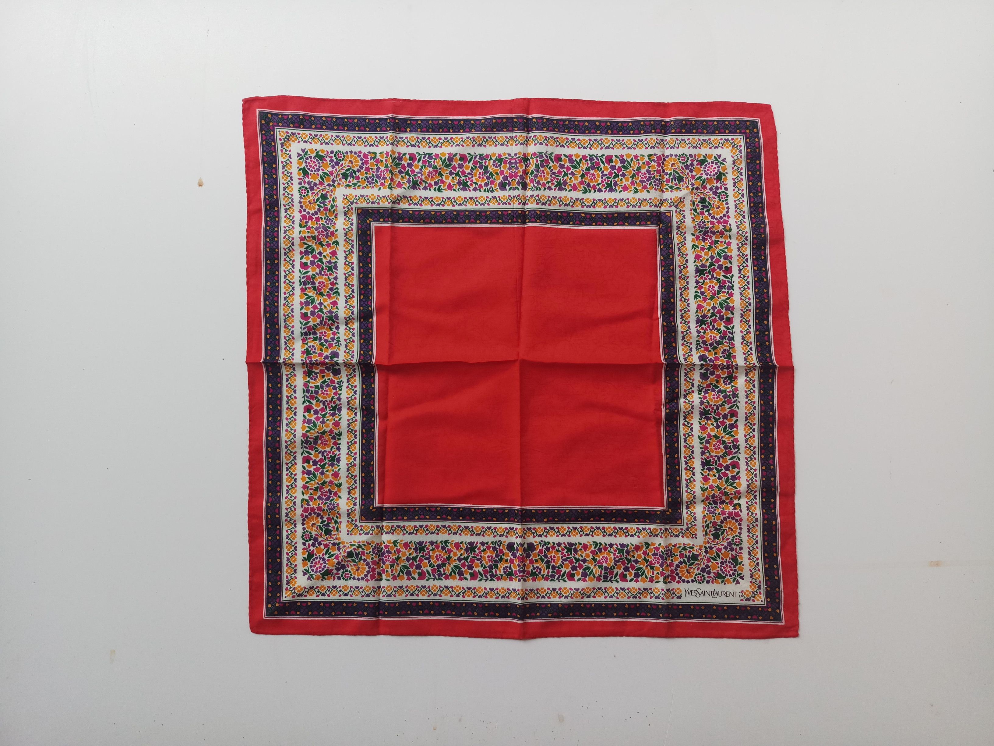 Yves Saint Laurent VTG Yves saint laurent handkerchief cotton 100% Bandana Size ONE SIZE - 3 Thumbnail