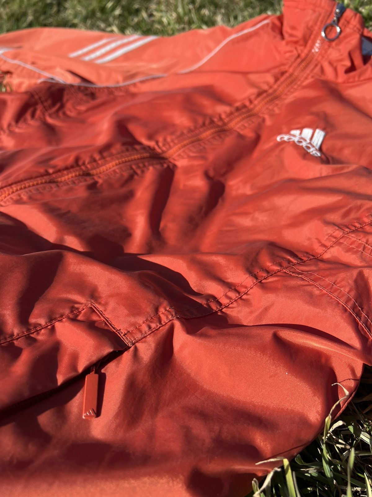 Adidas Vintage Adidas Windbreaker Jacket – Burnt Orange Size S / US 4 / IT 40 - 7 Thumbnail
