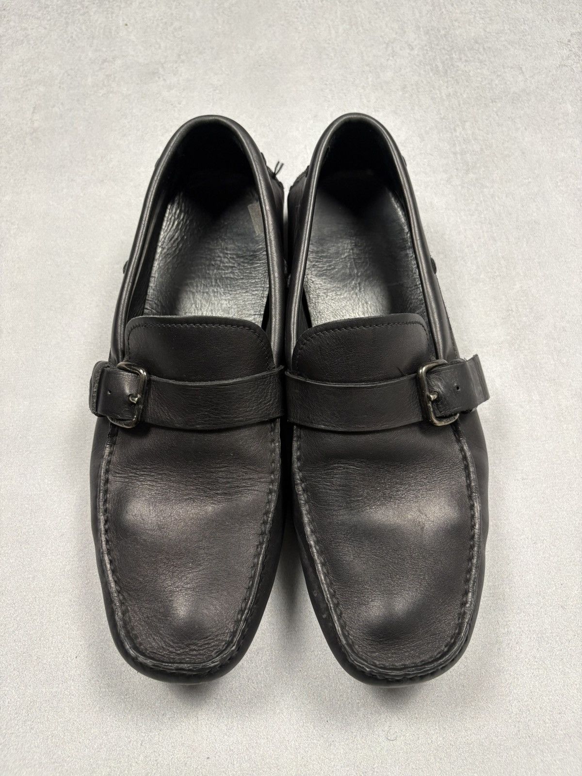Prada Prada Leather Buckle Driving Loafers Black Size 10 Classic Size US 10 / EU 43 - 1 Thumbnail
