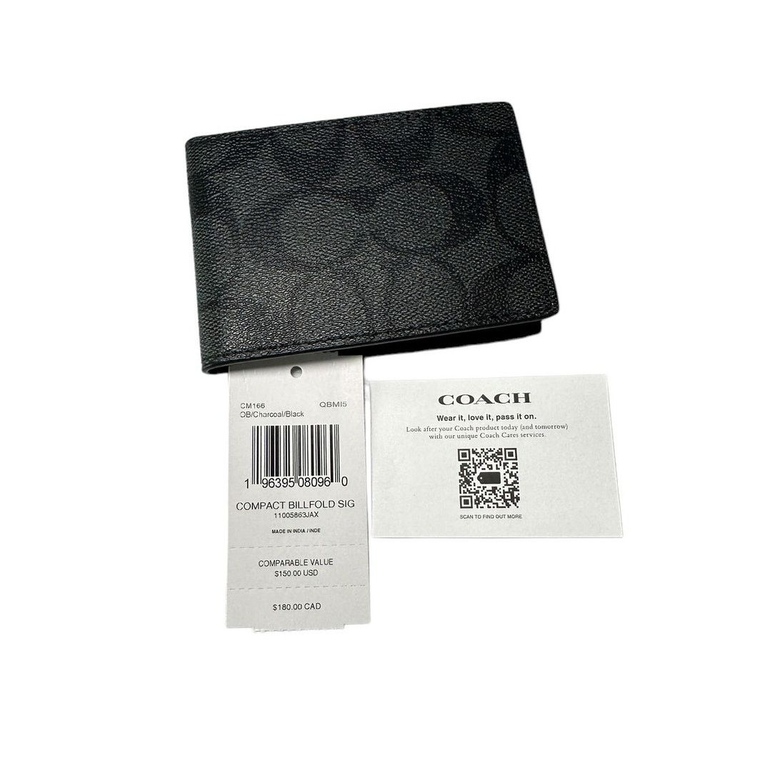 Coach Coach Compact Small Billfold Wallet In Signature Canvas Size ONE SIZE - 7 Thumbnail