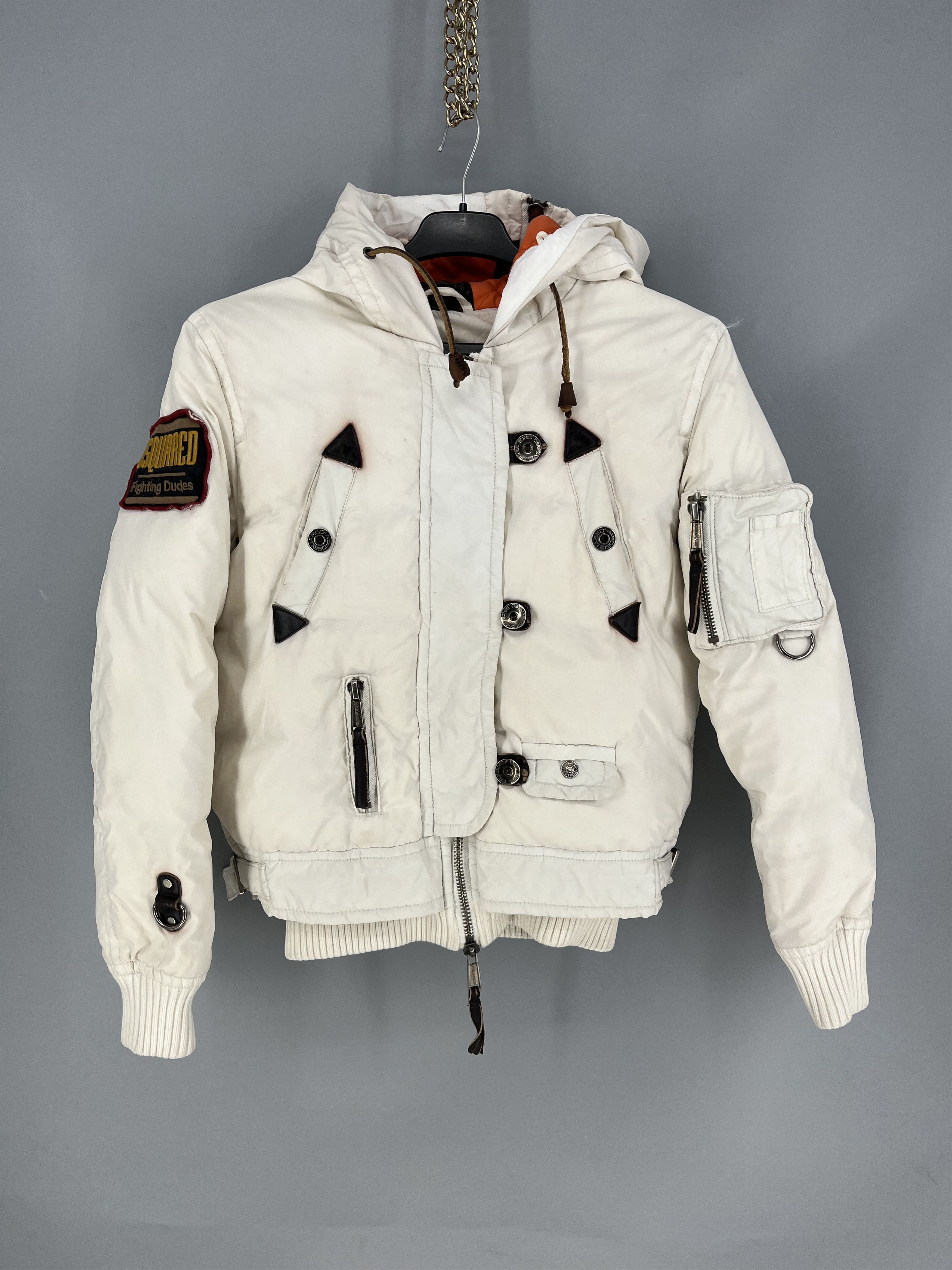 Dsquared2 Vintage DSQUARED2 Goose Down Puffer Jacket White Hood Zip Size M / US 6-8 / IT 42-44 - 1 Thumbnail