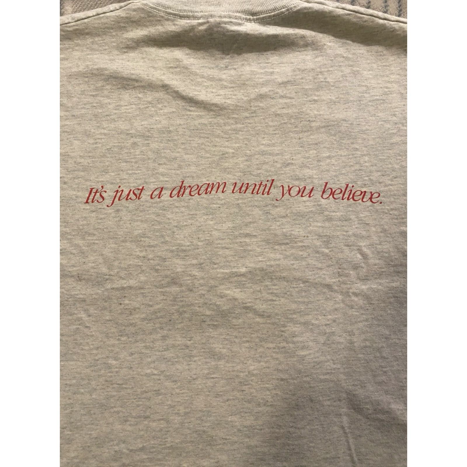 Fruit Of The Loom VINTAGE Fruit of the Loom T-Shirt XL Gray Dream Toymaker’s Dream 80s Theater Graphic Print Double-Sided Mens Shirt Size US XL / EU 56 / 4 - 5 Thumbnail