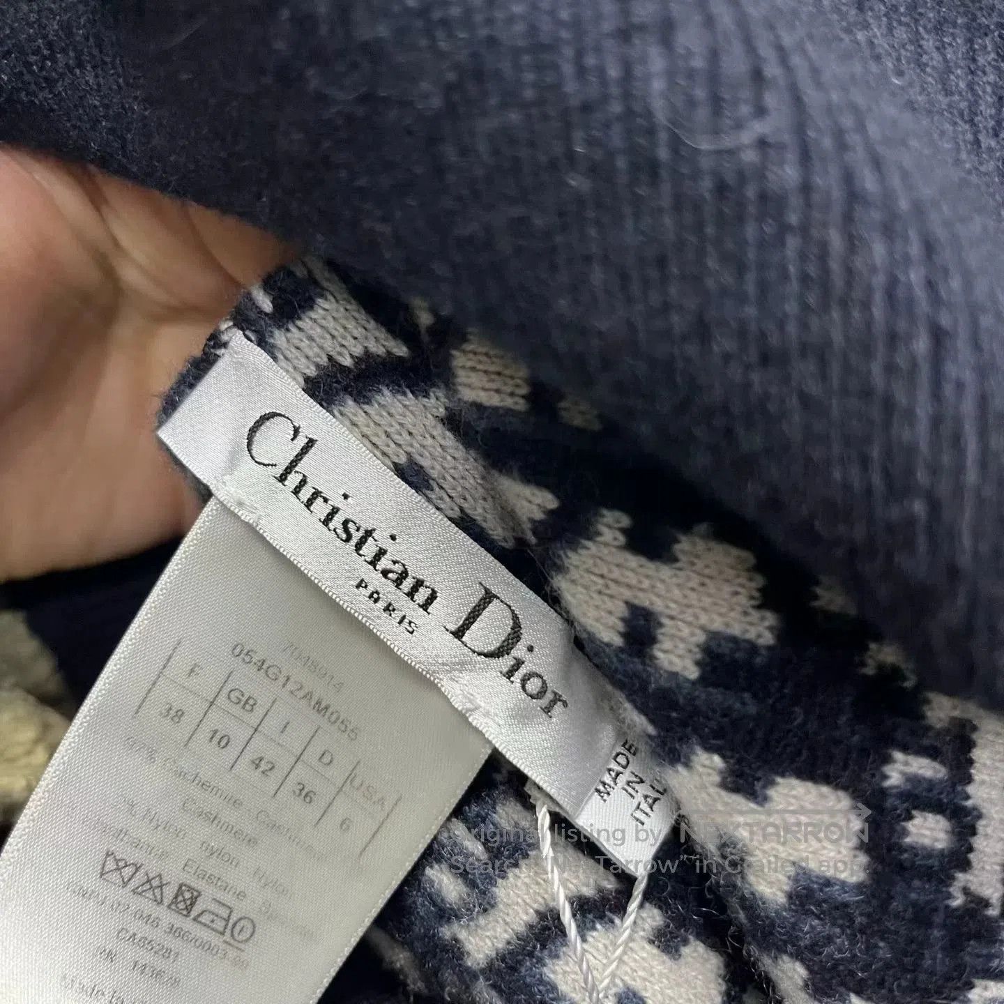 Dior Dior Navy Print Reversible Hooded Sweatshirt. Size S / US 4 / IT 40 - 3 Thumbnail