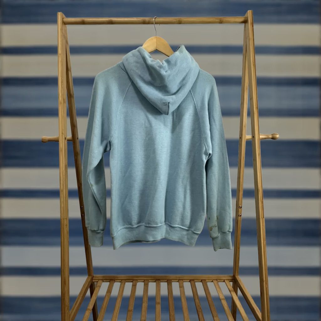Vintage VTG 80s Longwood College VA Seminary Blue Hoodie Sweatshirt Size M Men Pullover Size US M / EU 48-50 / 2 - 1 Thumbnail