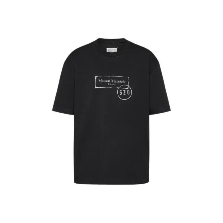 Maison Margiela Maison Margiela Black Logo Print Short Sleeve T-Shirt 0079 Size US XS / EU 42 / 0 - 1 Thumbnail