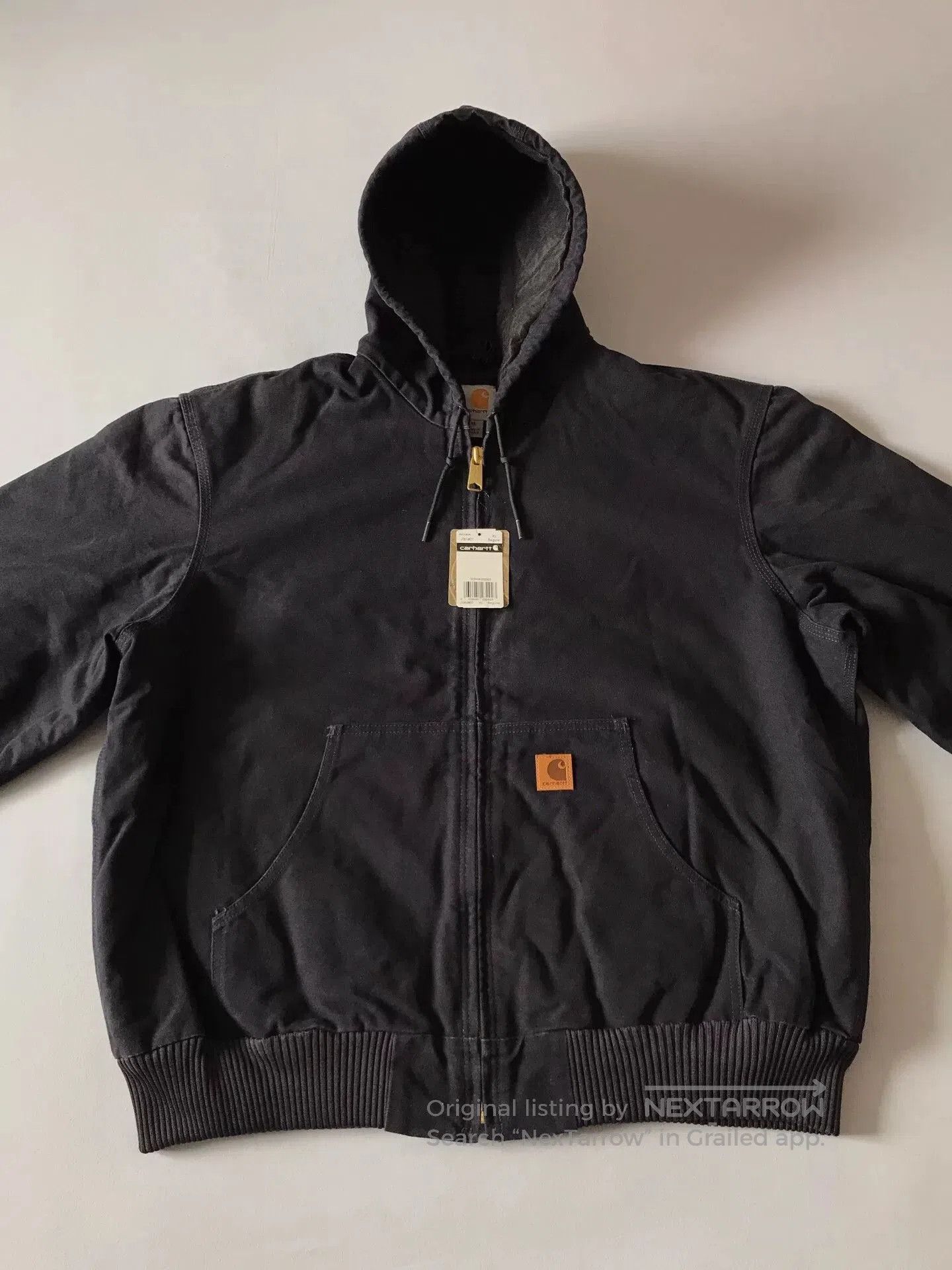 Carhartt Carhartt J130 Washed Canvas Hooded Jacket. Size US XL / EU 56 / 4 - 4 Thumbnail