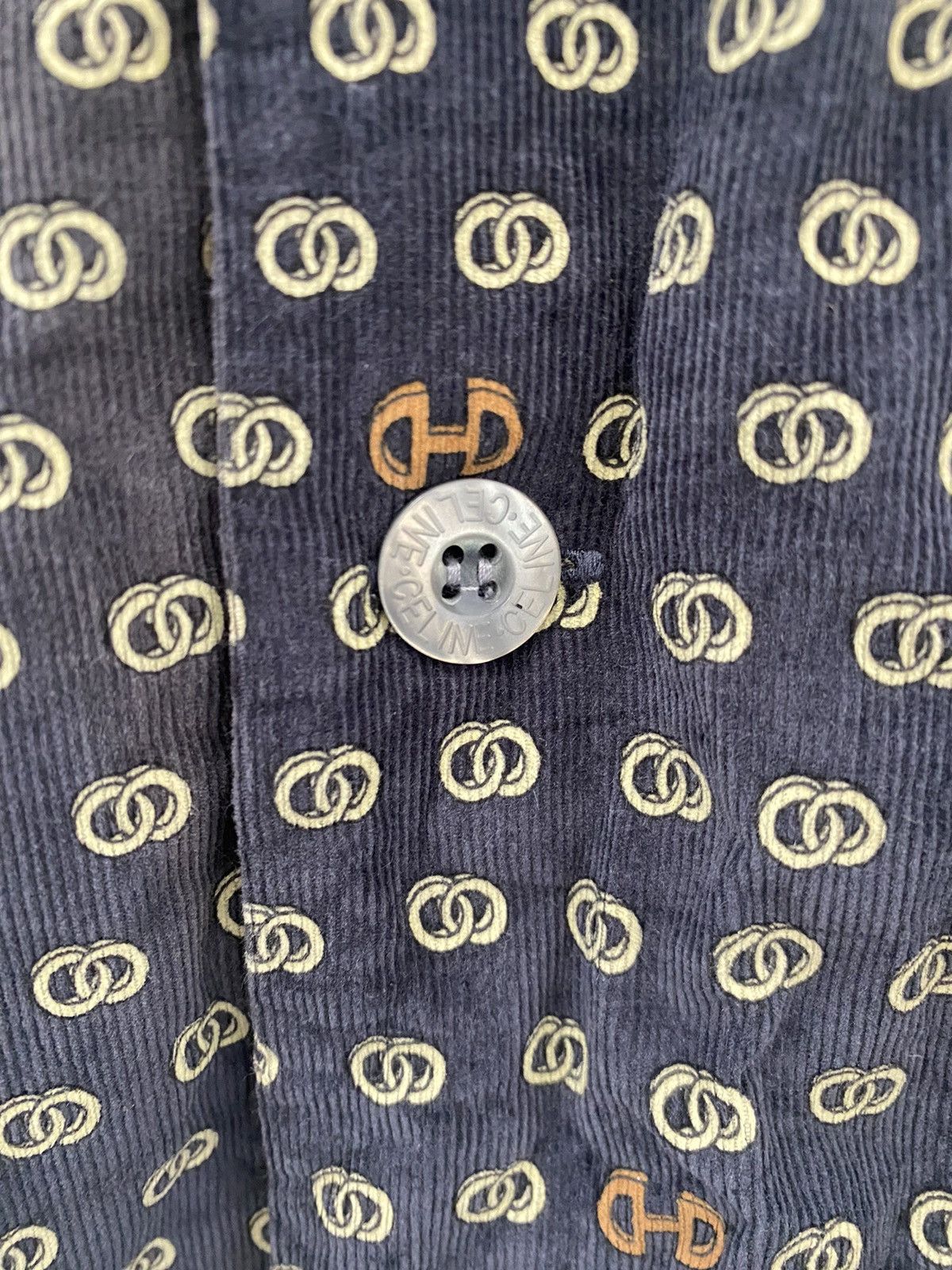 Celine × Vintage 🔥GRAIL Celine Monogrammed Overprint Corduroy Luxury Pyjamas Size US L / EU 52-54 / 3 - 6 Thumbnail