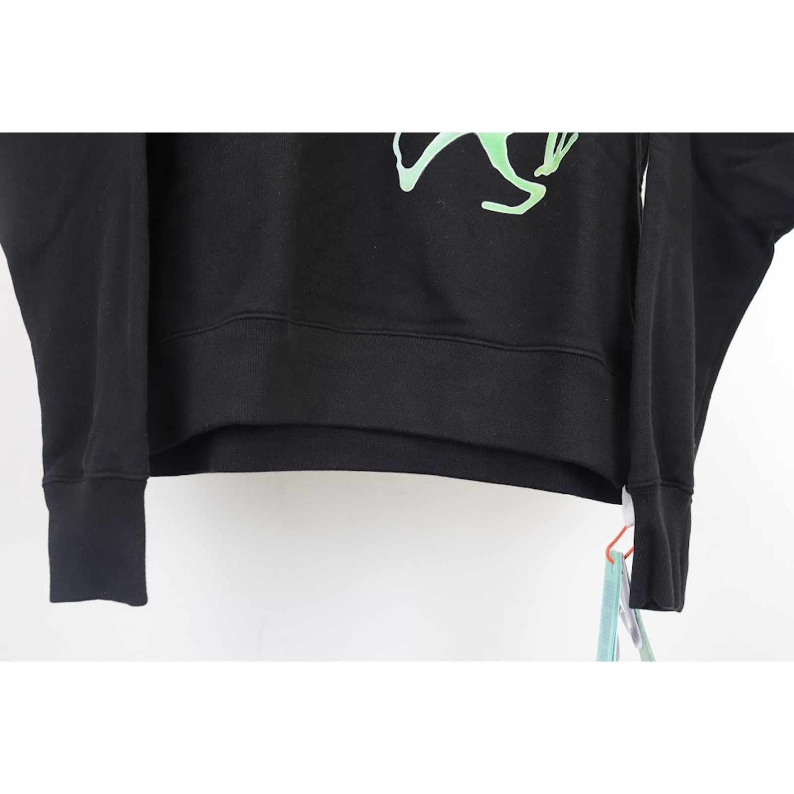Off-White o1rshd1 Alien Arrow Skate Hoodie in Black/Green Size US XXS / EU 40 - 6 Thumbnail