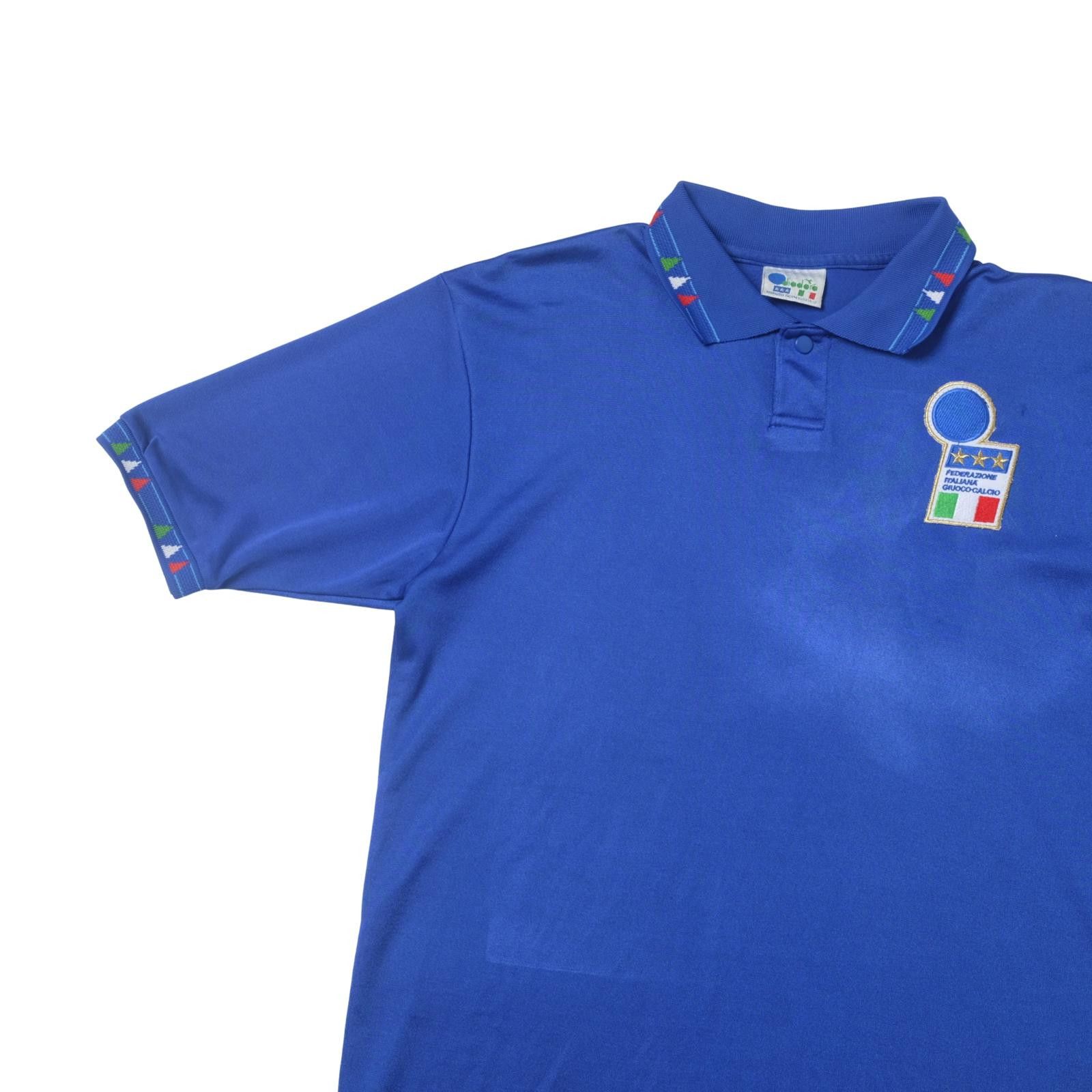Diadora 1992/93 Italy Home Shirt (L) Size US L / EU 52-54 / 3 - 3 Thumbnail