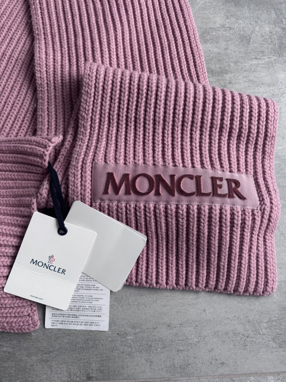 Moncler Moncler Scarf Pink Strickschal Size ONE SIZE - 1 Thumbnail