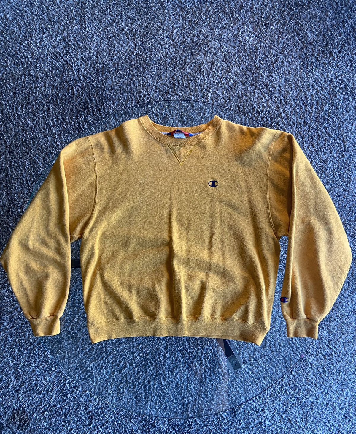 Champion Vintage Champion Yellow Crew Neck Size US L / EU 52-54 / 3 - 1 Thumbnail