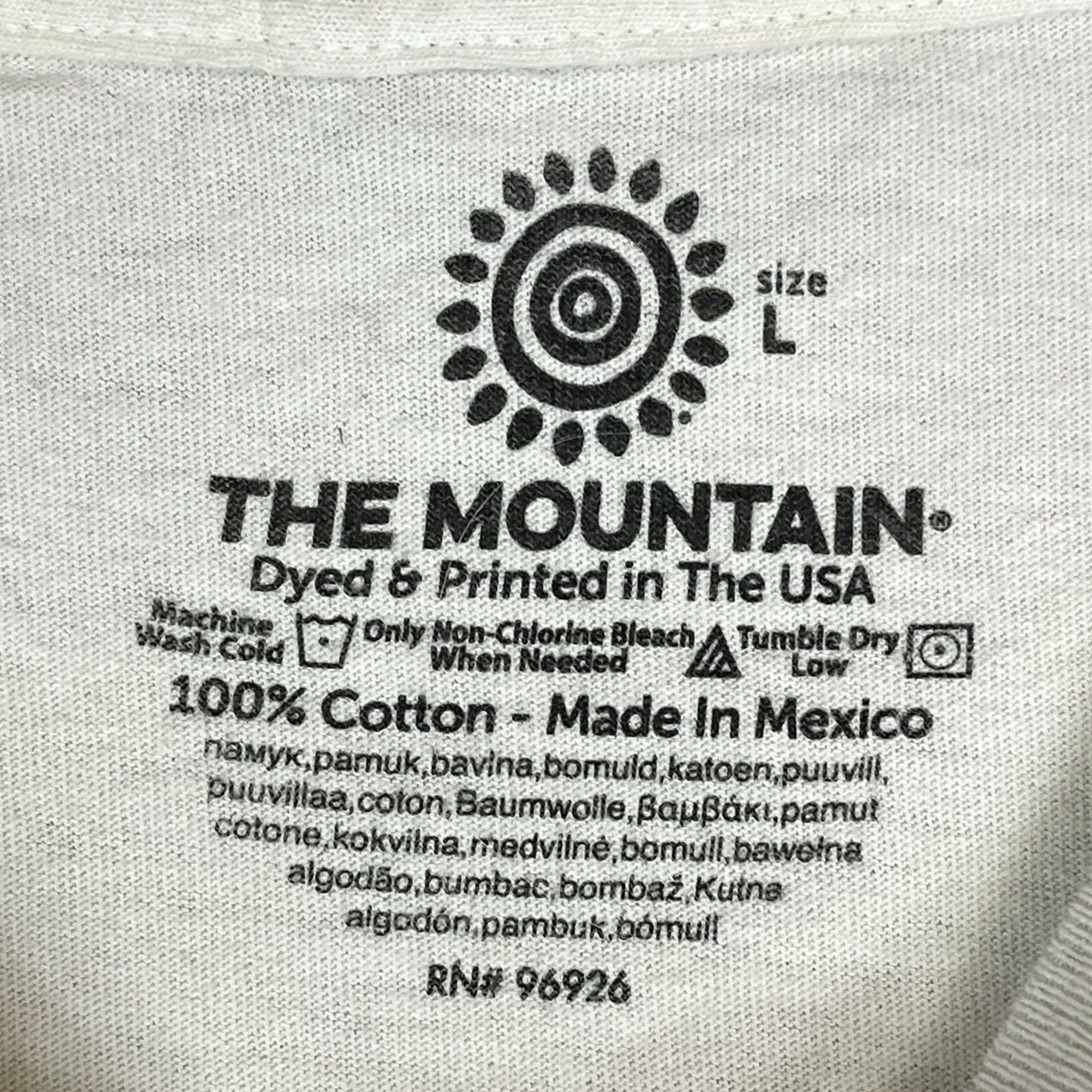 The Mountain The Mountain T-Shirt Mens L Ivory Pit Bull Dog Face 2014 Graphic Short Sleeve Size US L / EU 52-54 / 3 - 4 Thumbnail