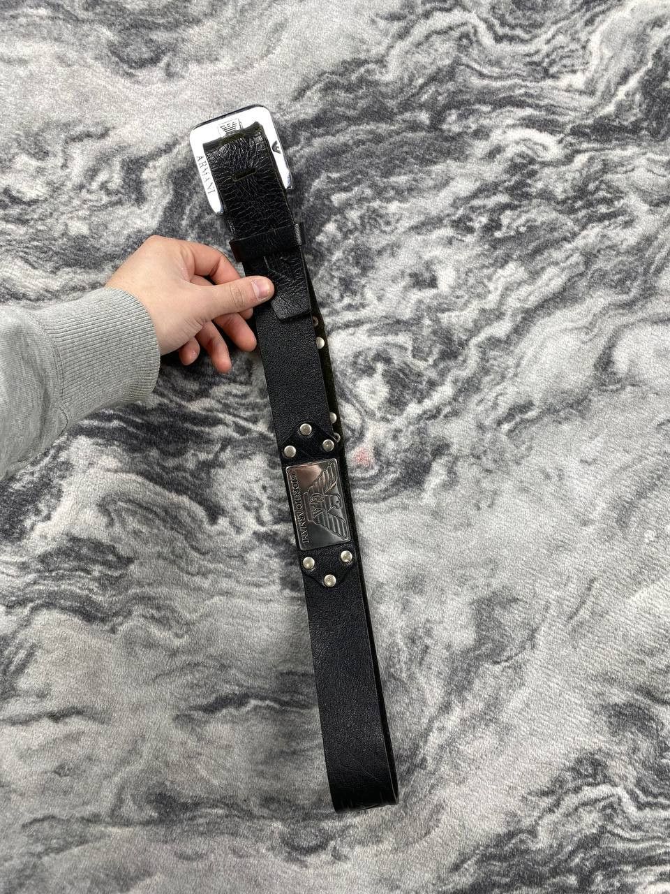 Giorgio Armani Vintage Giorgio Armani Leather Metal logo Belt Size ONE SIZE - 3 Thumbnail