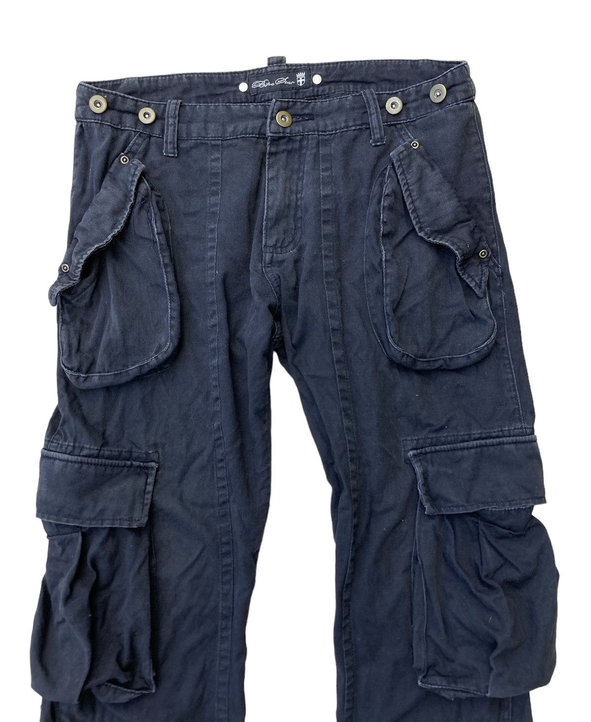 Japanese Brand Vintage Bike Star Bondage Cargo Distressed Pants Size US 30 / EU 46 - 2 Thumbnail