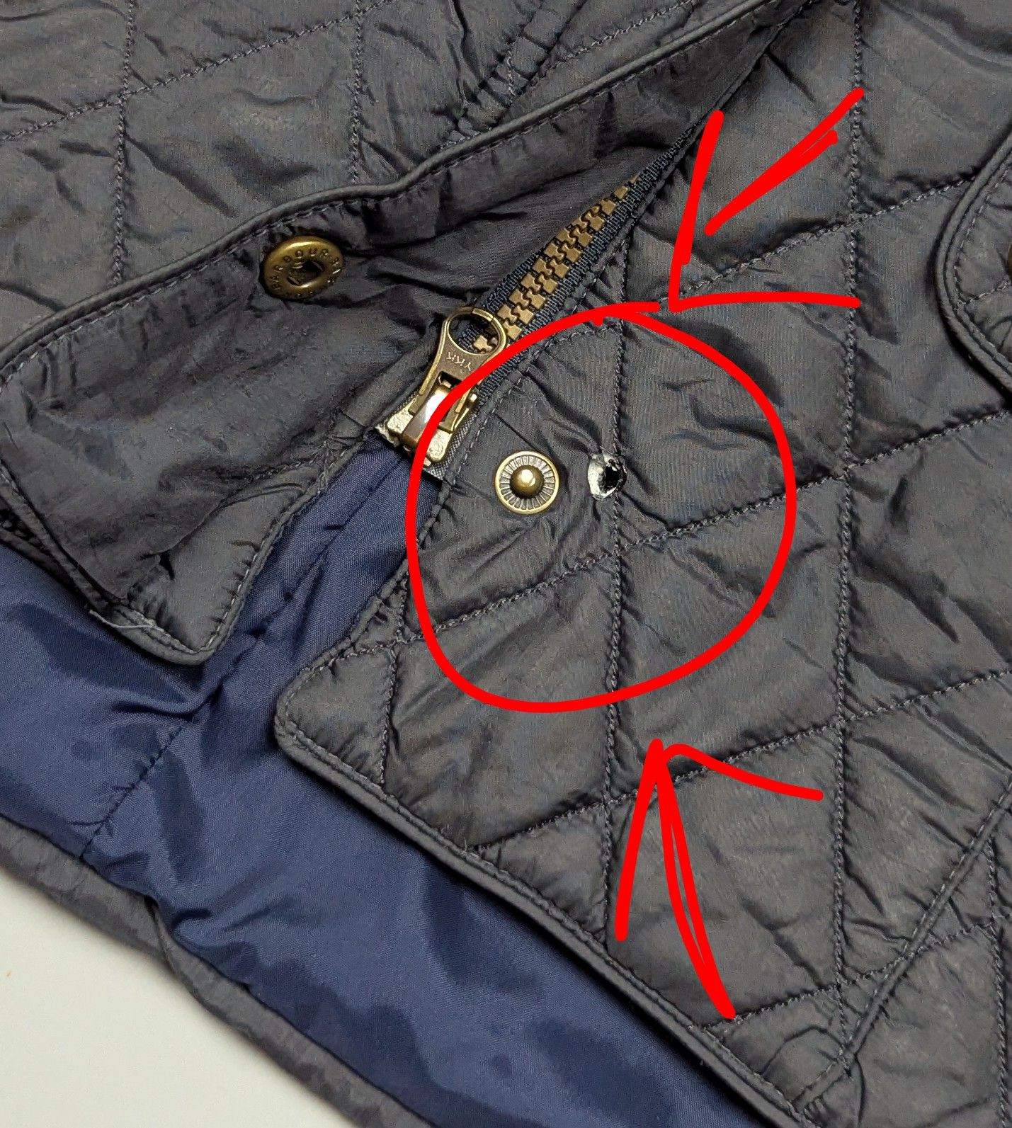 Barbour Barbour Dark Gray Quilted Jacket Women’s US 8 Size M / US 6-8 / IT 42-44 - 4 Thumbnail