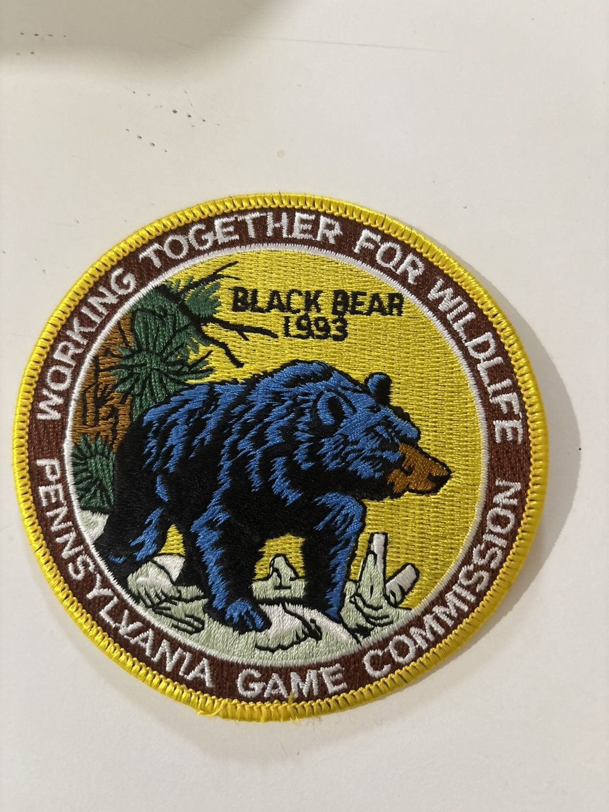 Other 90s Black Bear Conservation PA Game Vintage Sew On Patch Size ONE SIZE - 1 Thumbnail