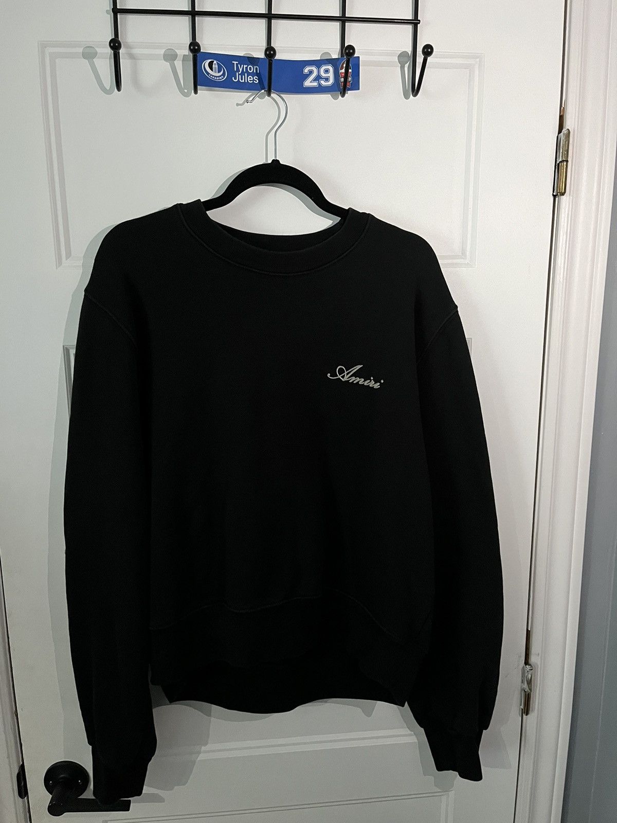 image of Amiri A M I R I Oversized Bones Sweatshirt in Black, Men's (Size Medium)
