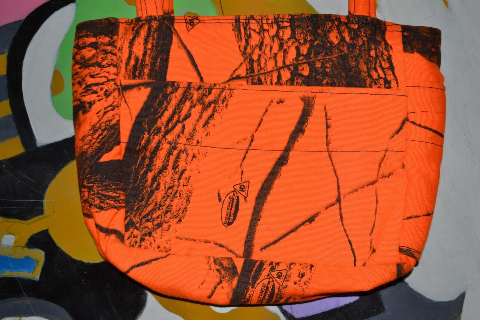 Unknown London Orange and Black Hunting Tote Bag Size ONE SIZE - 2 Thumbnail