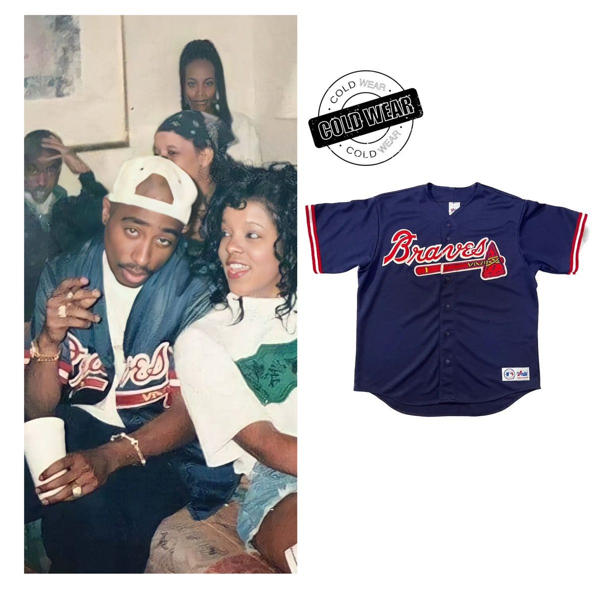 Vintage Atlanta Braves MLB Nutmeg T Shirt / '90s National -  Denmark