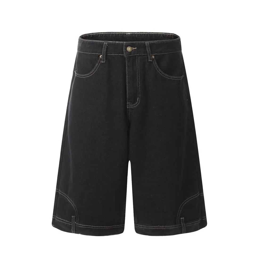 Jean × Vintage Inverted Waist Baggy Denim Shorts Size US 34 / EU 50 - 6 Thumbnail
