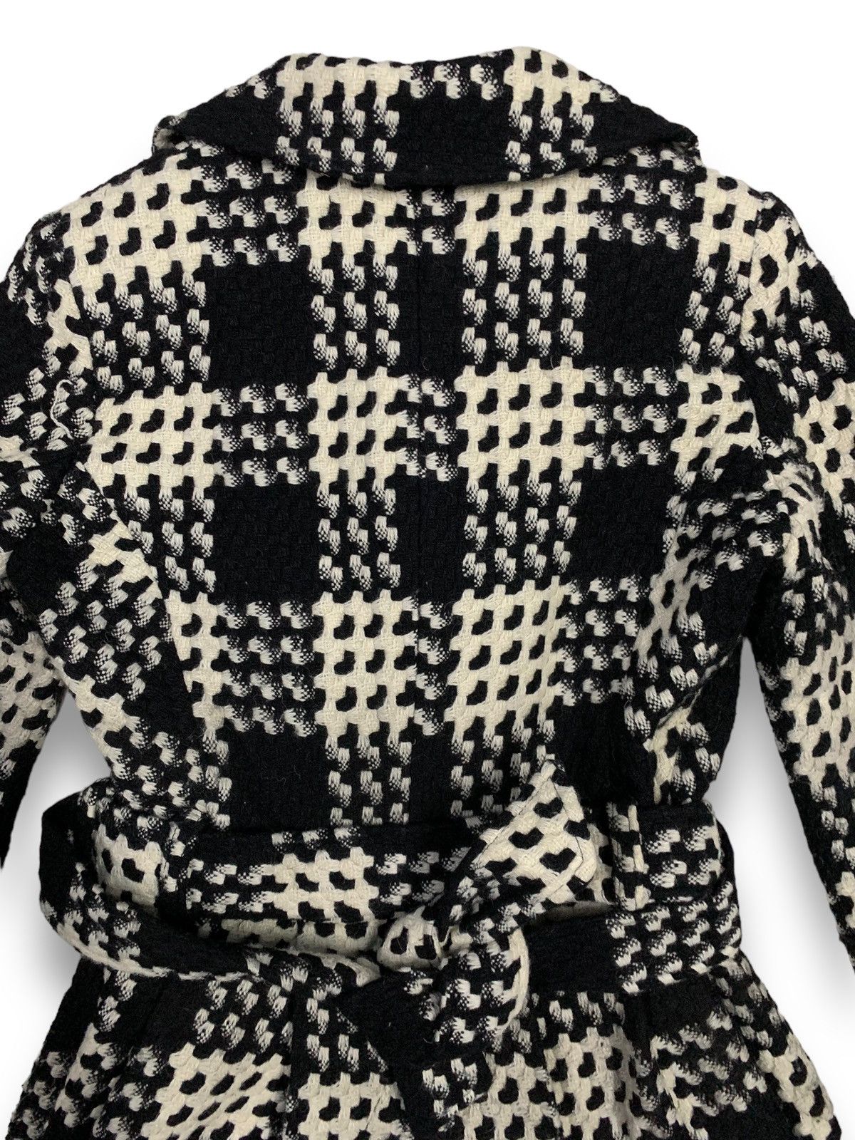 Other Vintage Via Spiga Wool Blend Woven Plaid Overcoat Size M / US 6-8 / IT 42-44 - 13 Thumbnail