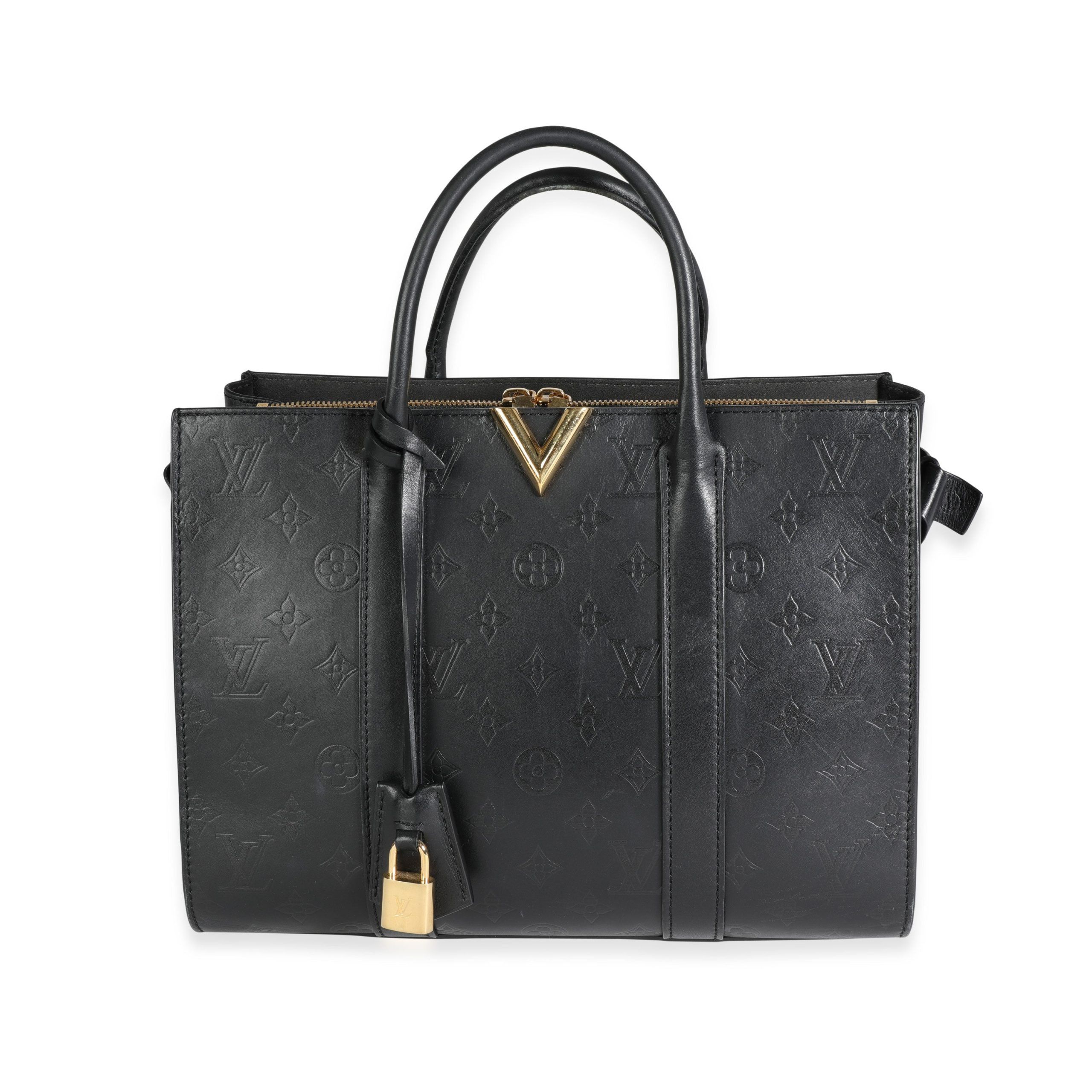Louis Vuitton Black Monogram Leather Very Tote MM