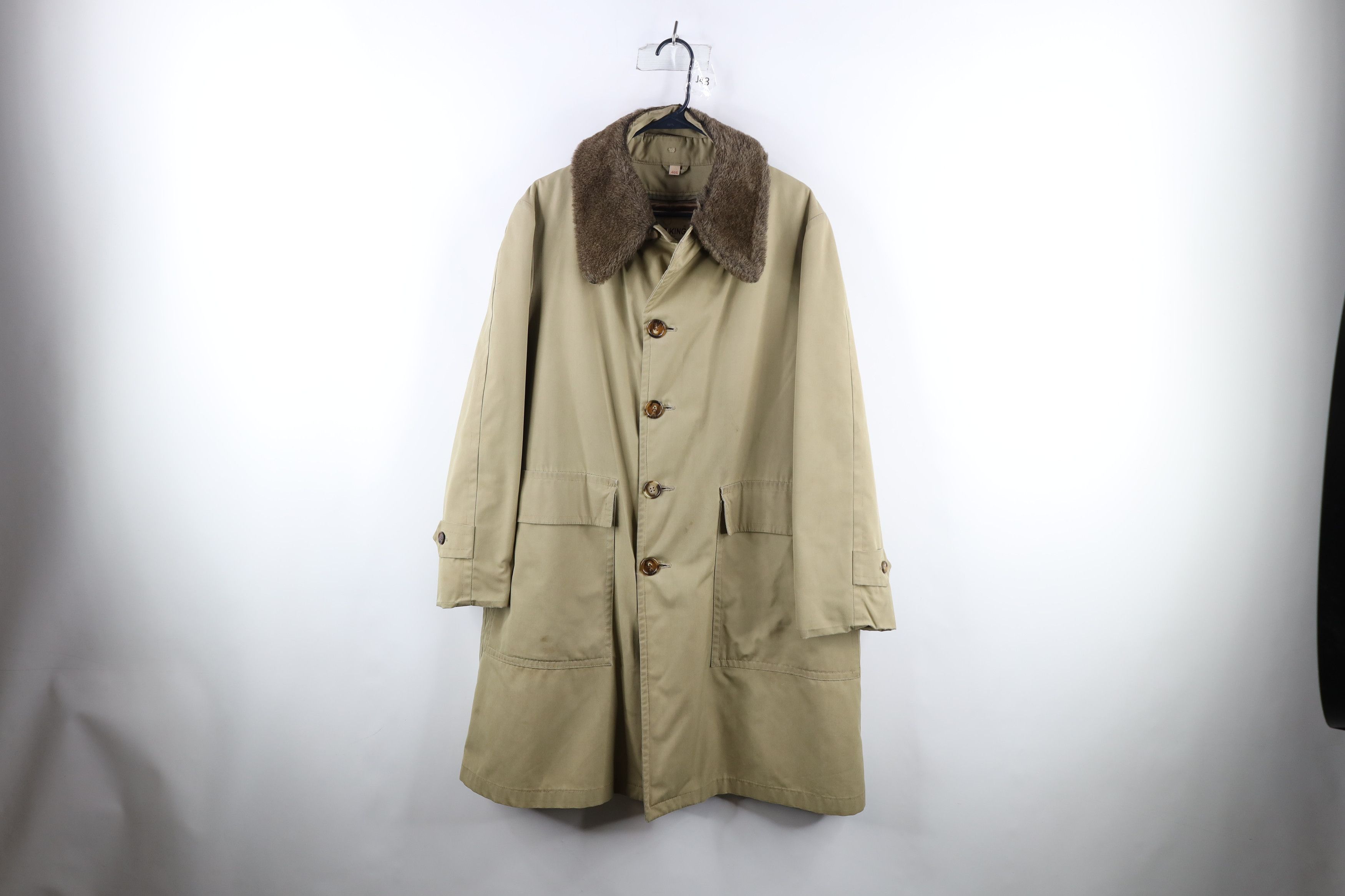 Vintage Vintage 70s Streetwear Lined Collared Trench Coat Jacket USA Size US S / EU 44-46 / 1 - 1 Thumbnail