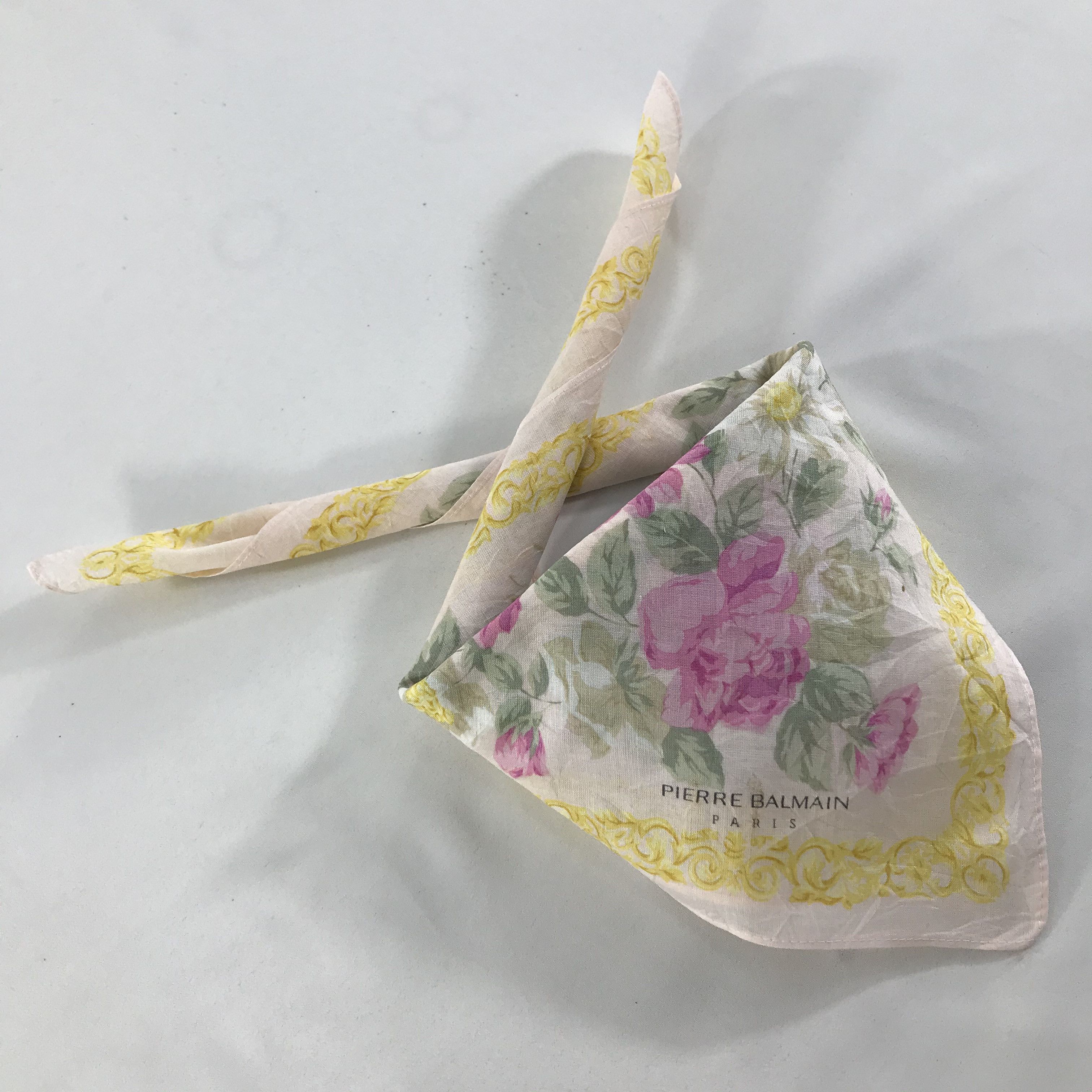 Pierre Balmain × Vintage Pierre Balmain Bandana / Handkerchief / Neckerchief - S1333 Size ONE SIZE - 4 Thumbnail