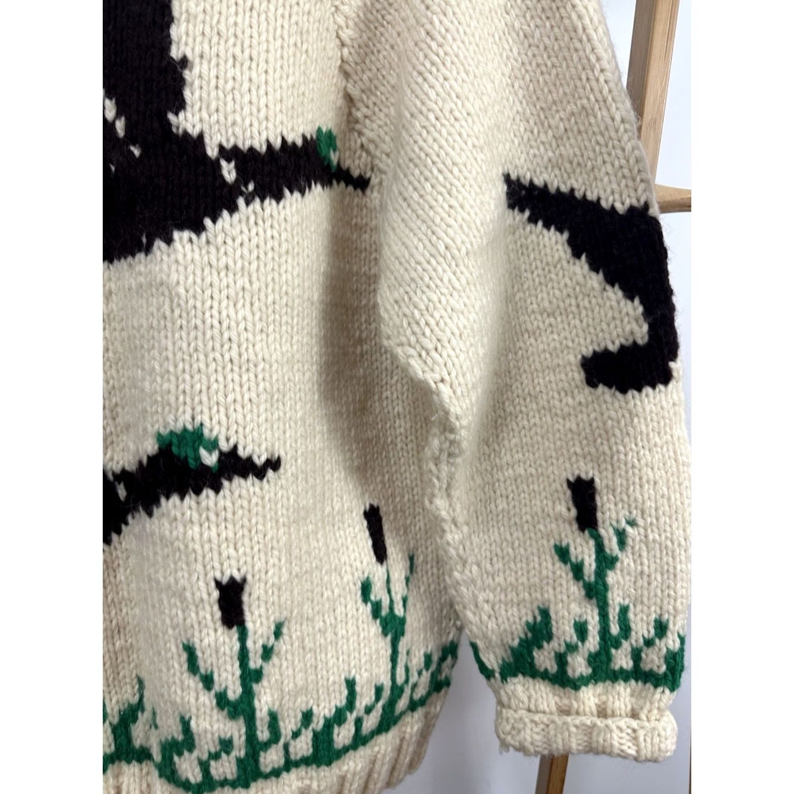 Vintage VTG 50s Duck Pleasant Cowichan Heavy Knit Cardigan Sweater W/ Pockets XL Mens Cream Vintage Rare True 50s Decade Classic Cardigan Sweater Size US XL / EU 56 / 4 - 6 Thumbnail
