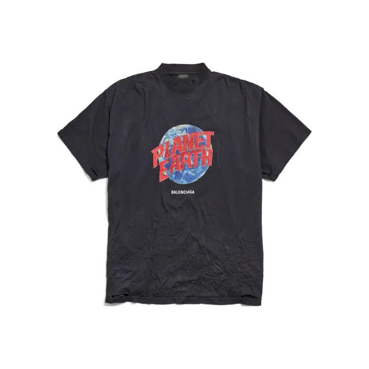 Balenciaga Balenciaga FW24 Planet Earth Logo T-Shirt 0079 Size US M / EU 48-50 / 2 - 1 Thumbnail