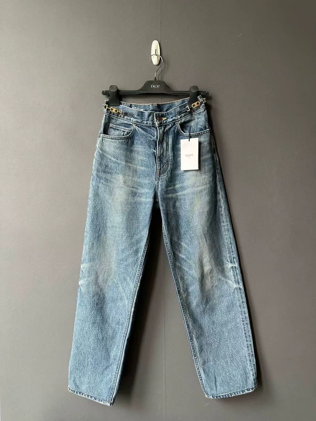 Celine celine margaret denim chain pants Size 27" / US 4 / IT 40 - 1 Thumbnail