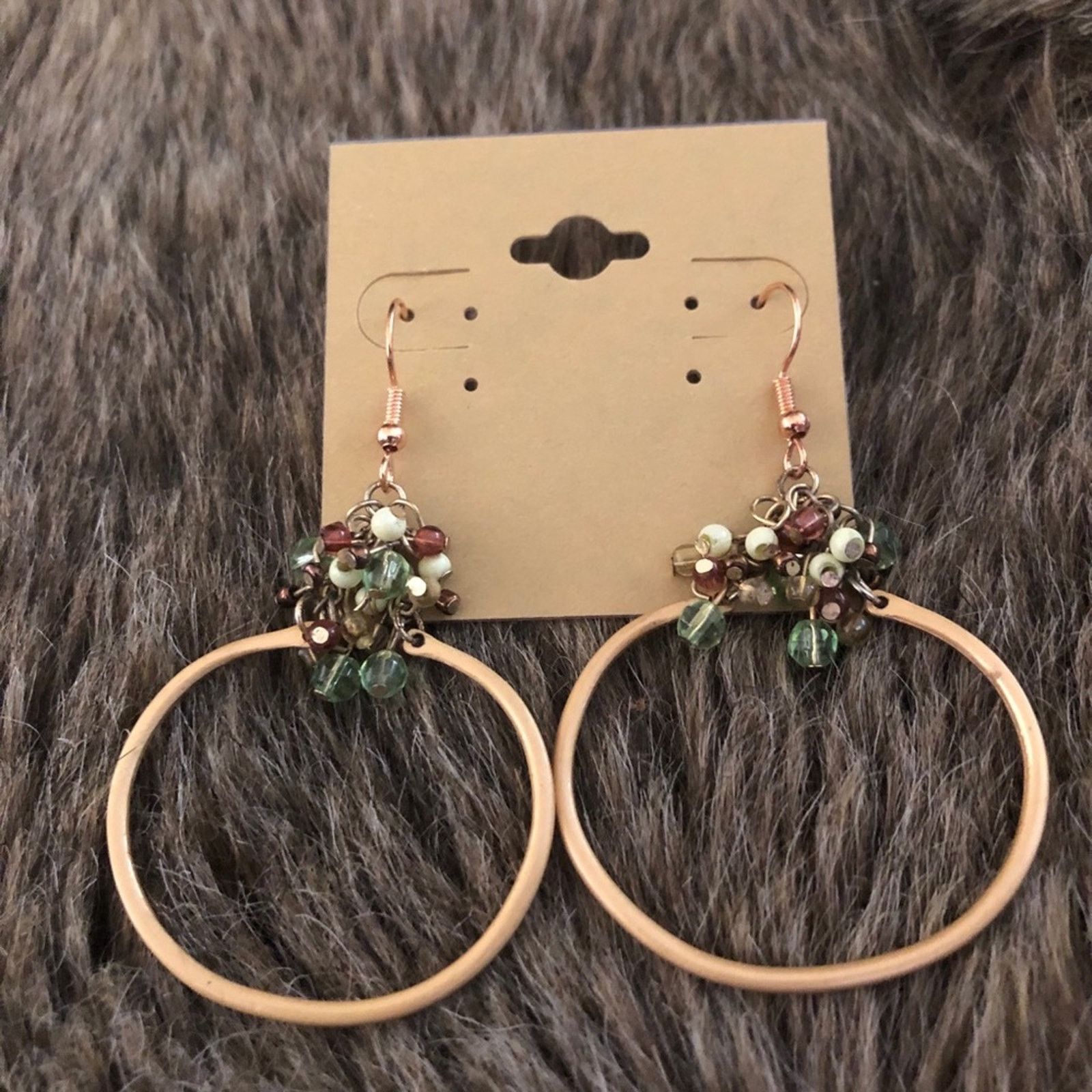 Vintage Vintage matte gold tone beaded cluster earrings Size ONE SIZE - 2 Thumbnail