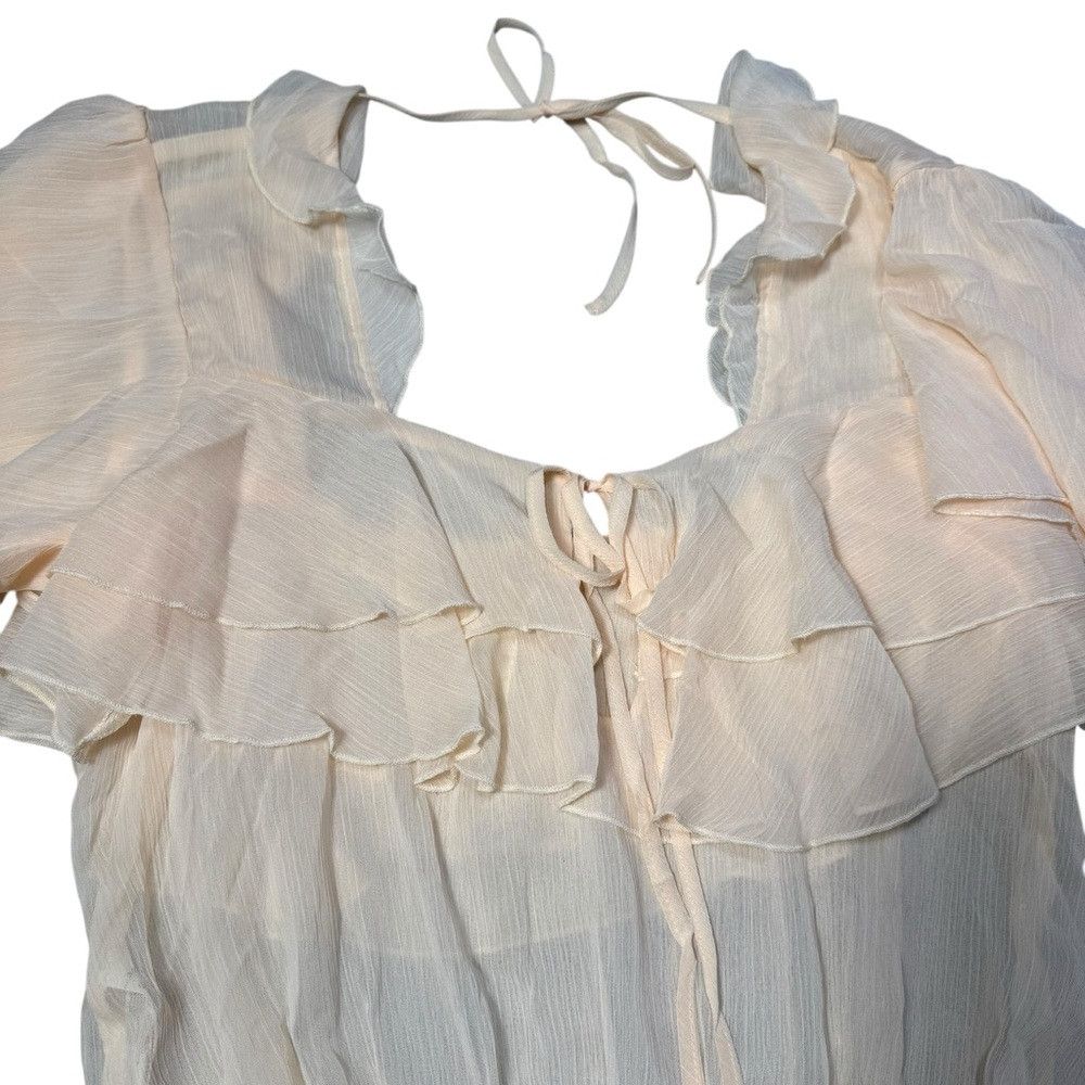 Free People NWT New $98 Free People Give Me Drama Ivory Bodysuit Size M Size M / US 6-8 / IT 42-44 - 5 Thumbnail